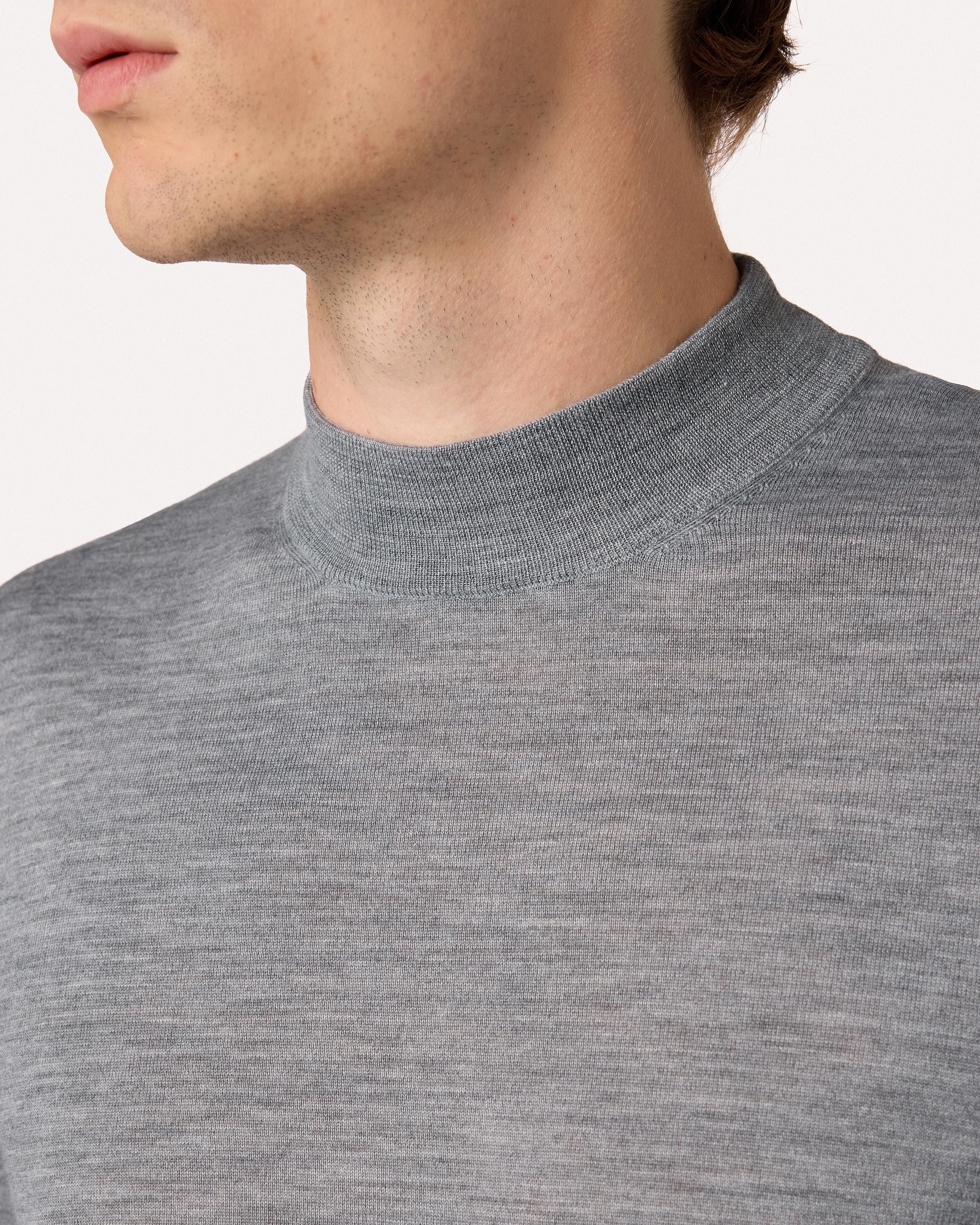 Lupetto grigio in lana, seta e cashmere GREY Lardini 3