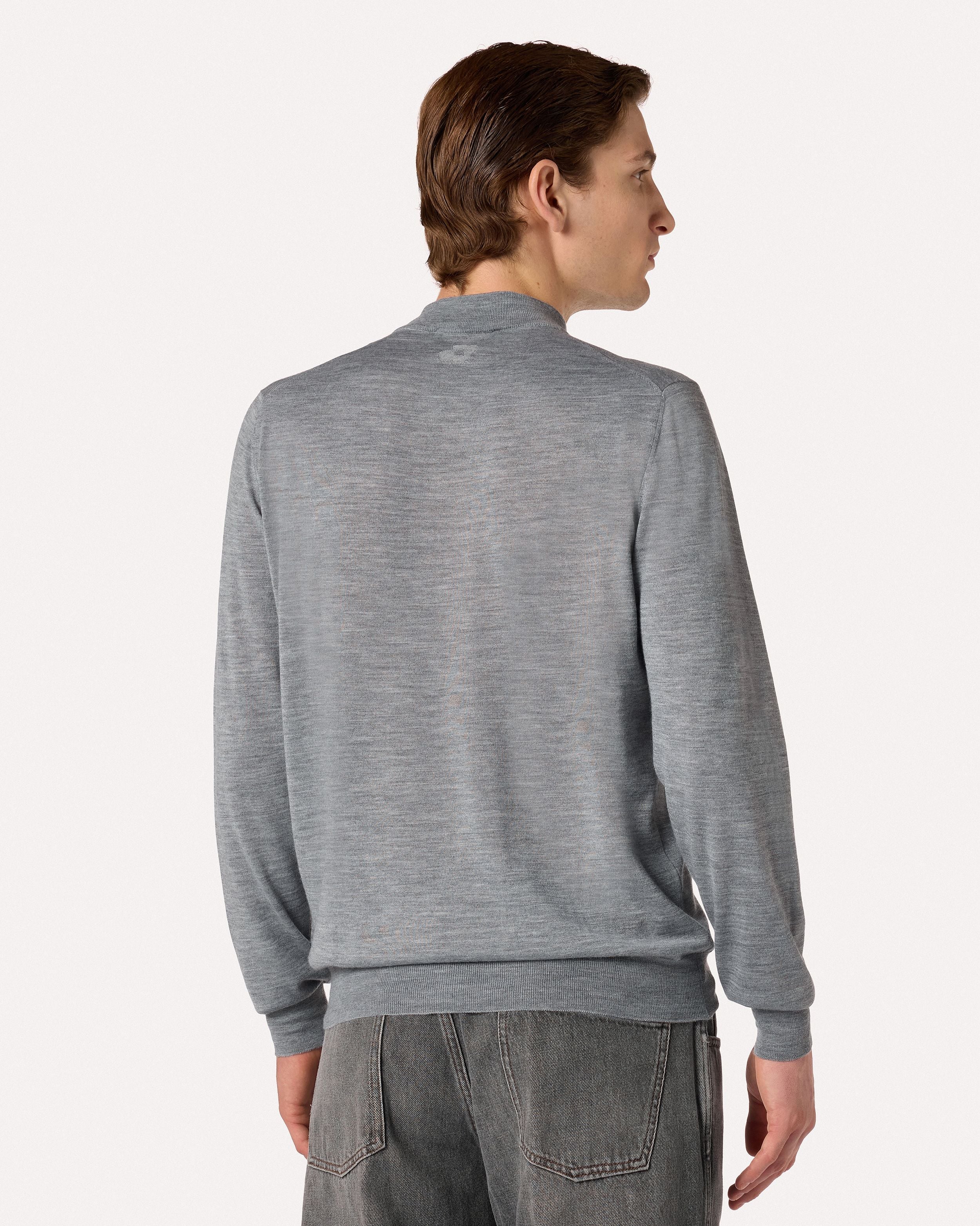 Lupetto grigio in lana, seta e cashmere GREY Lardini 5