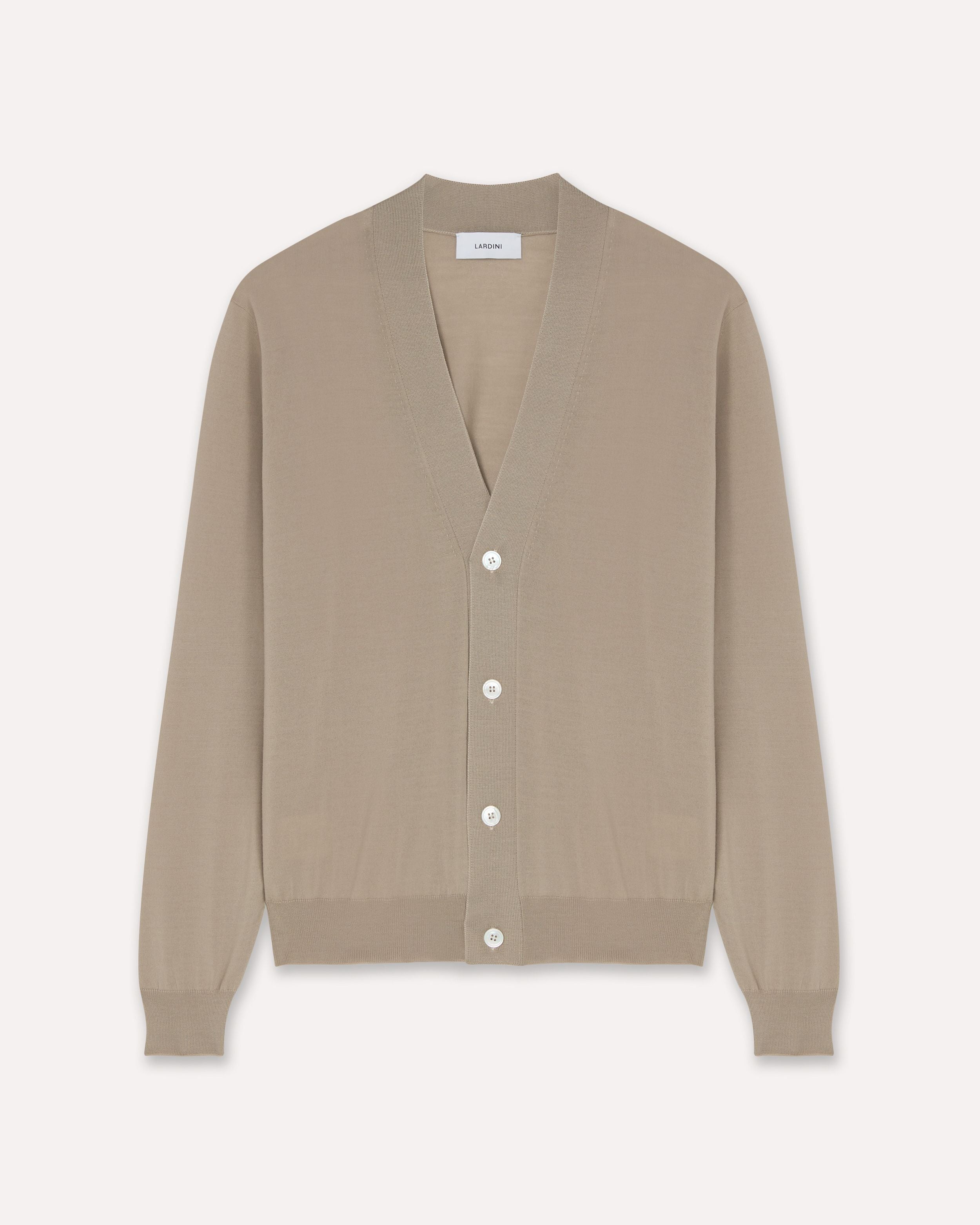 Girocollo sabbia in lana merino superfine BEIGE Lardini