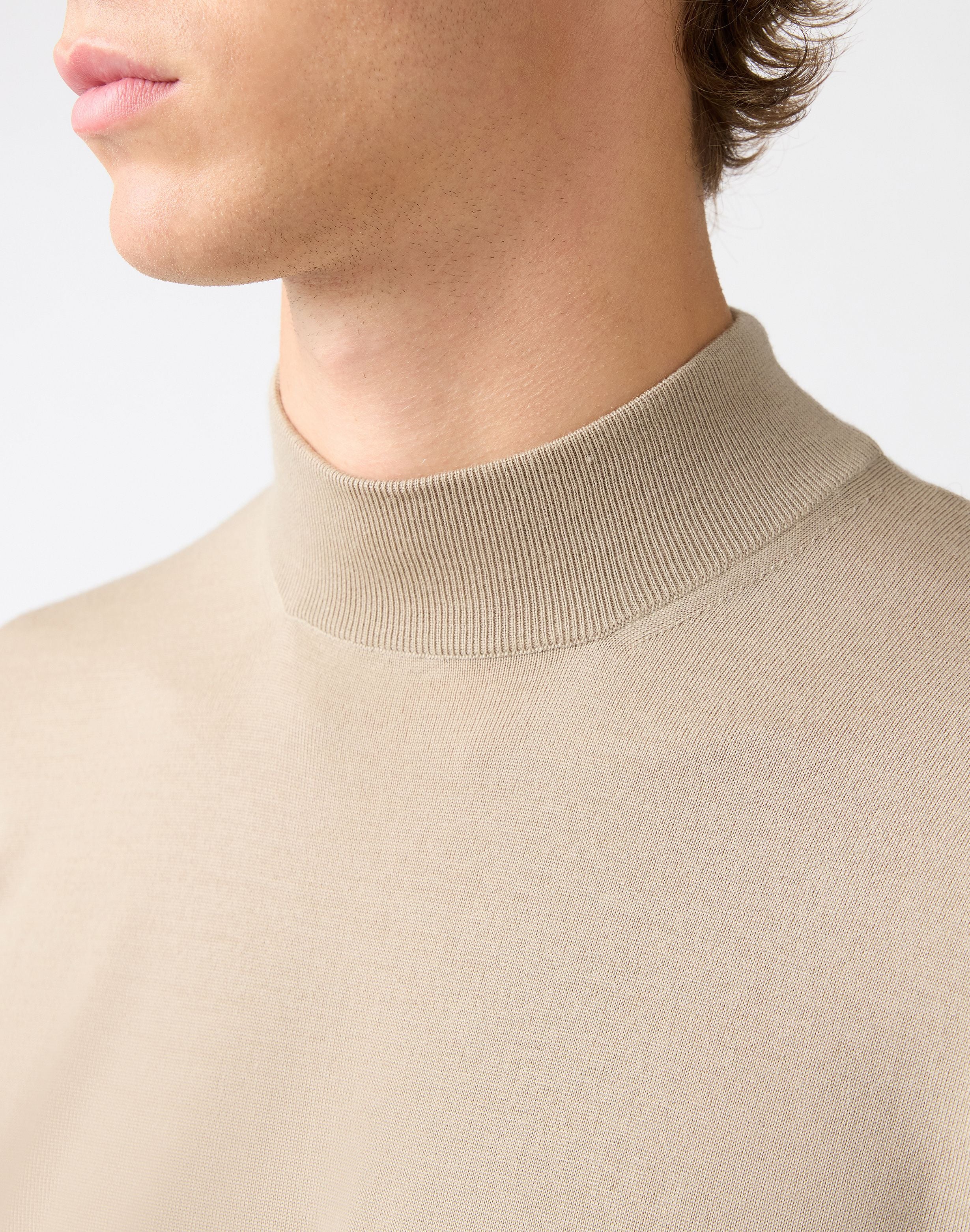 Lupetto beige in lana merino superfine BEIGE Lardini 3