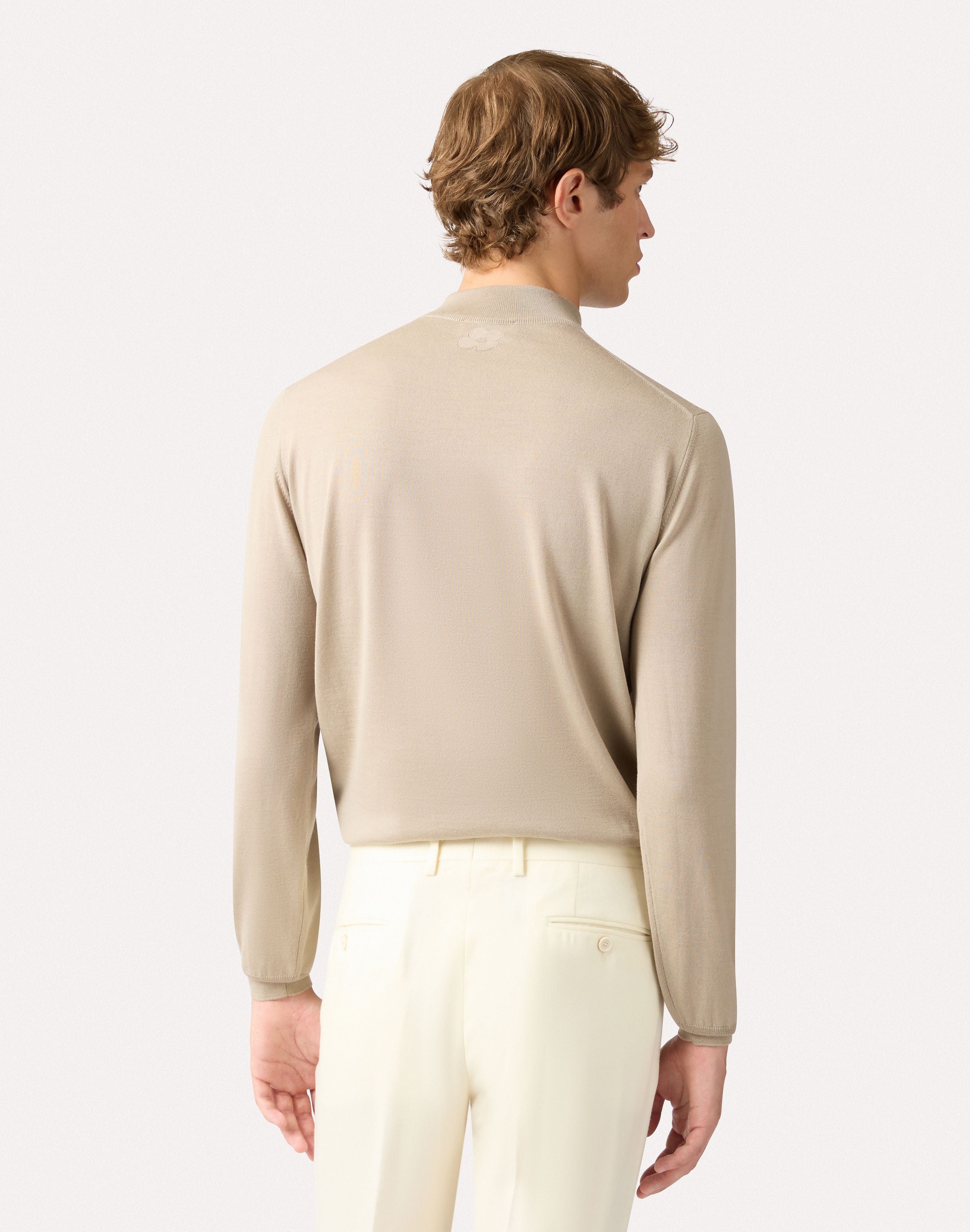 Lupetto beige in lana merino superfine BEIGE Lardini 5