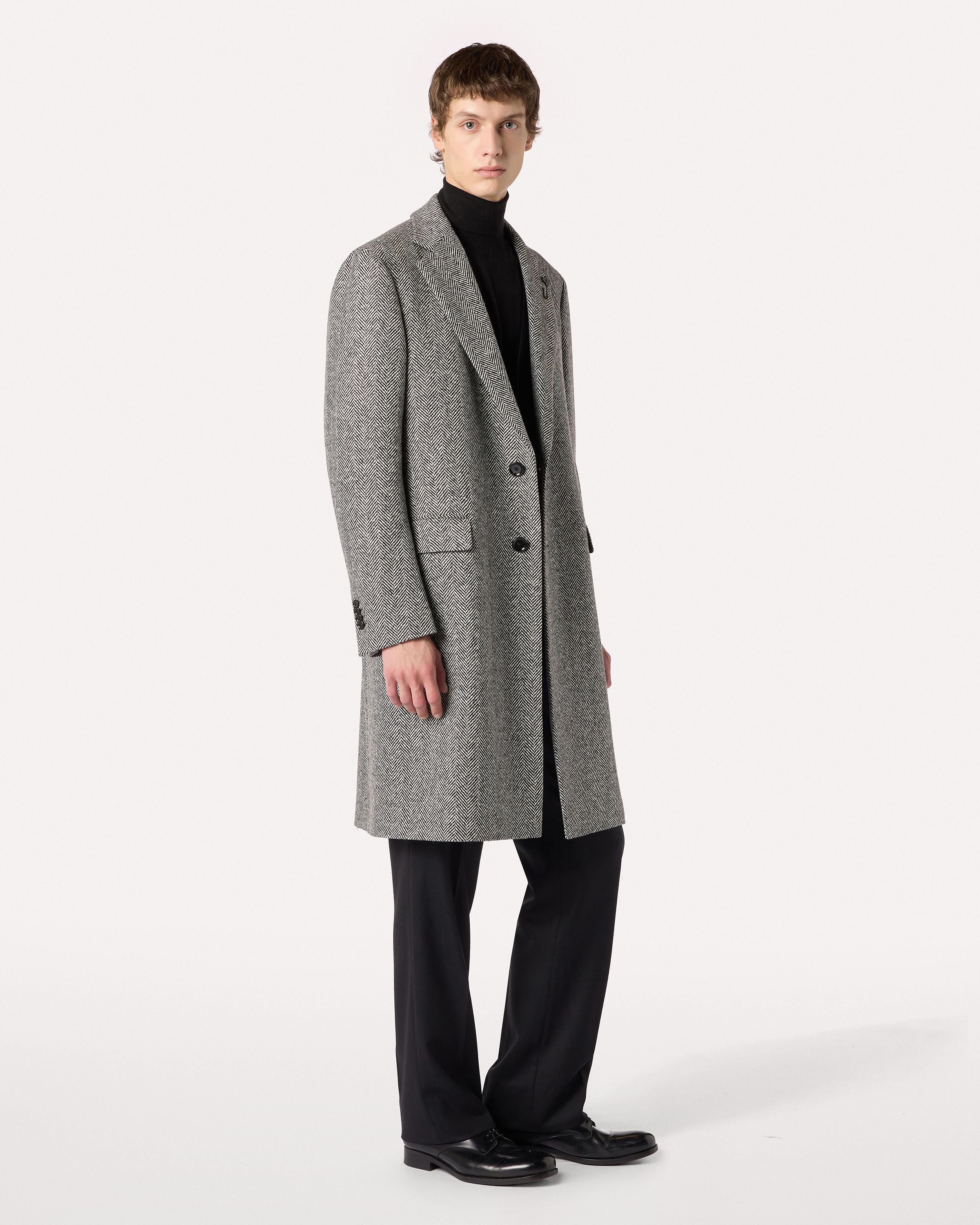 Dolcevita nero in lana, seta e cashmere BLACK Lardini 2
