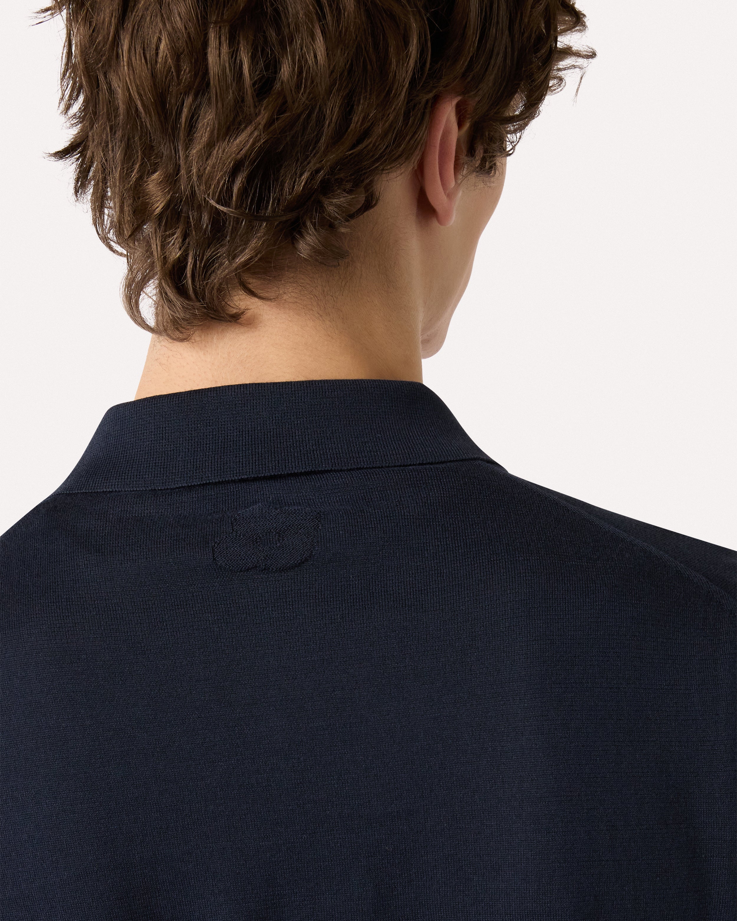 Polo blu in maglia di cotone BLUE Lardini 3