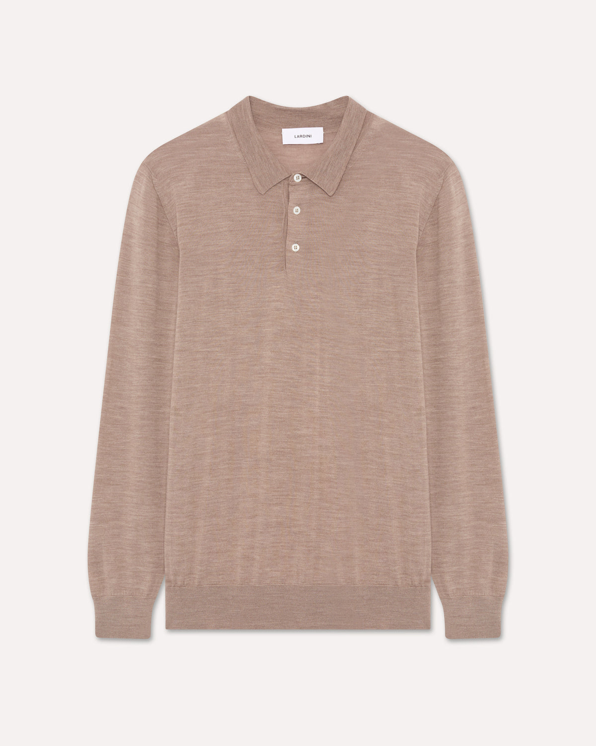 Polo aus extrafeiner Wolle in Haselnussfarbe HAZELNUT Lardini 1