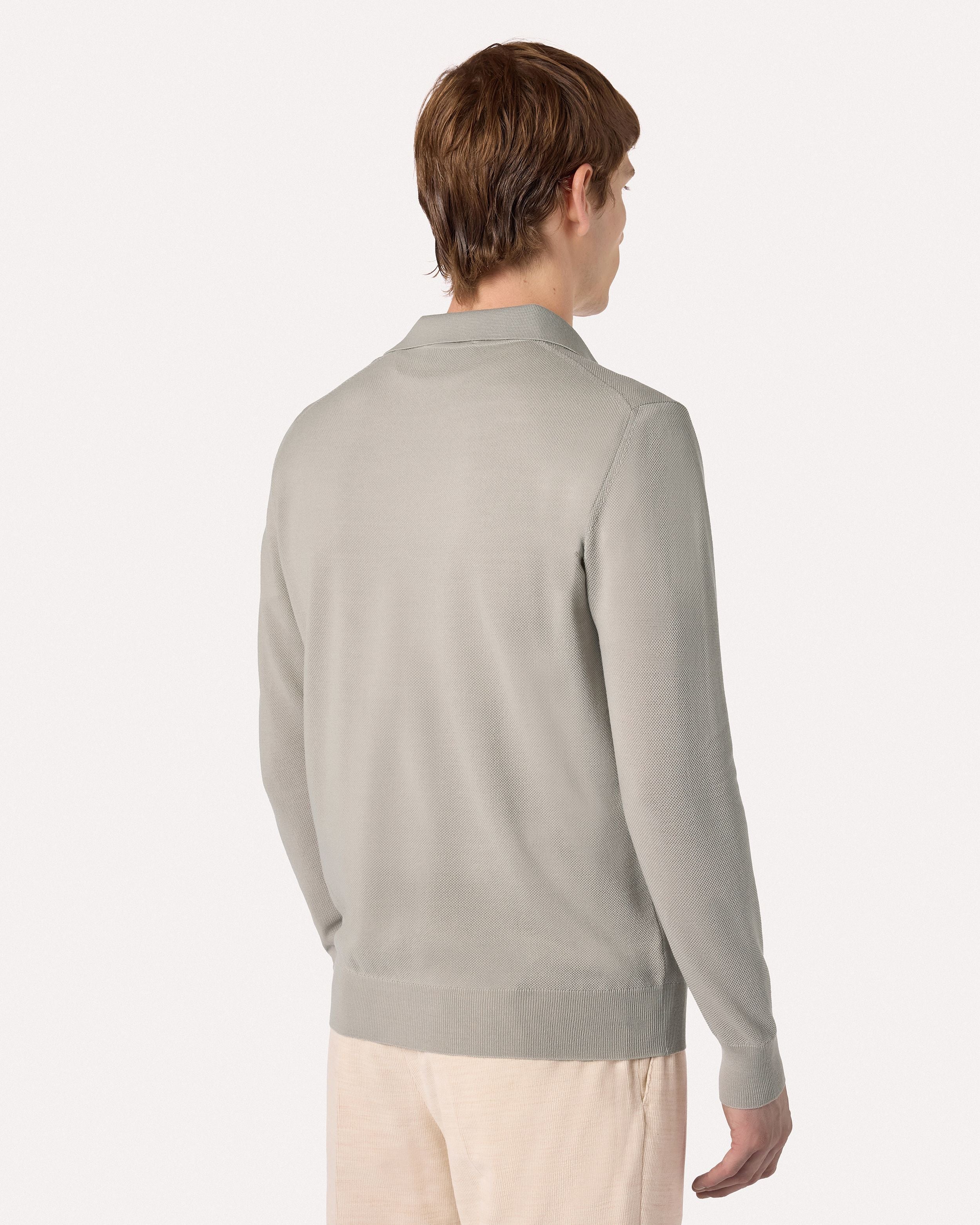 Polo greige a manica lunga con bottoni BEIGE Lardini 5