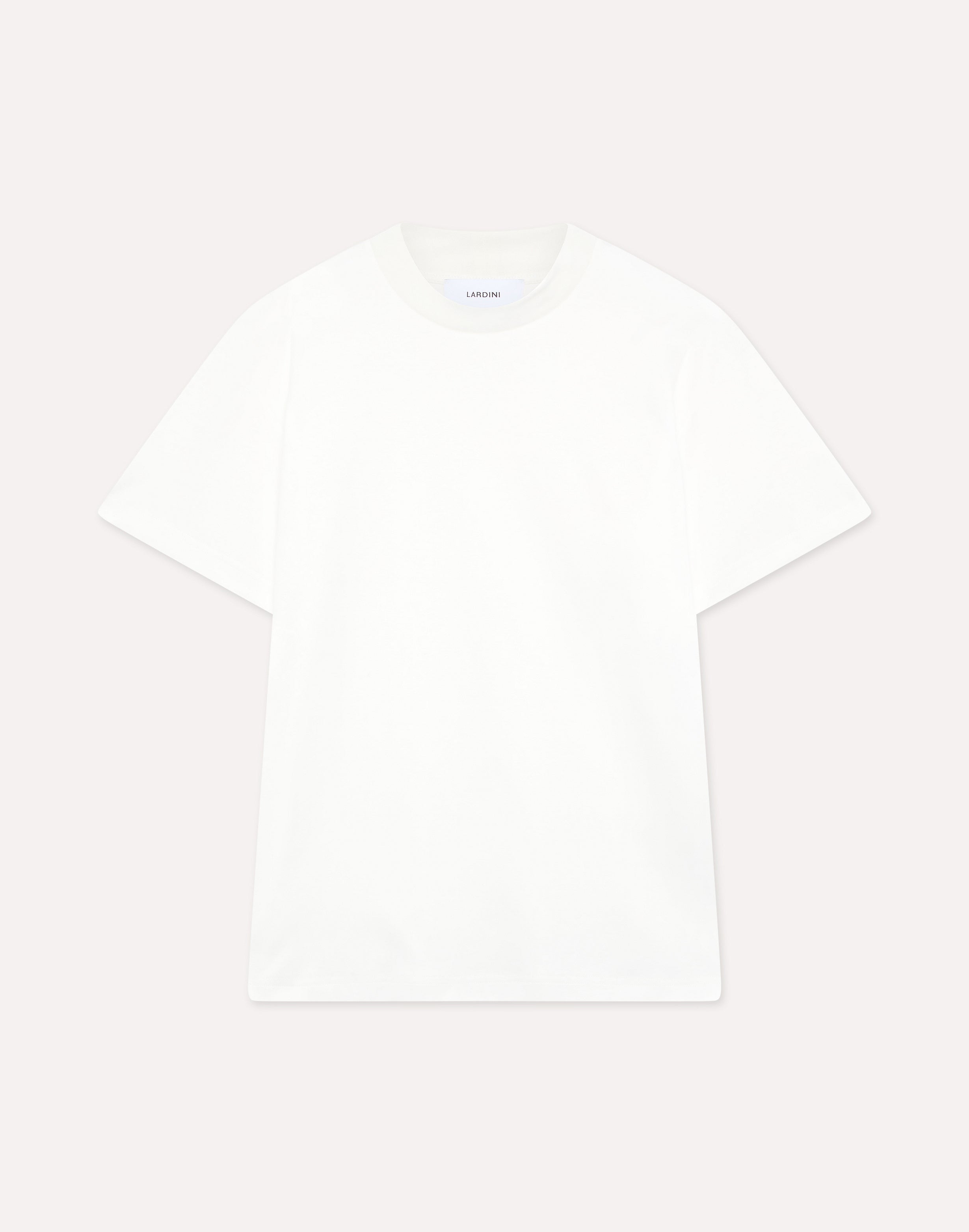 White cotton crew neck T-shirt WHITE Lardini 1