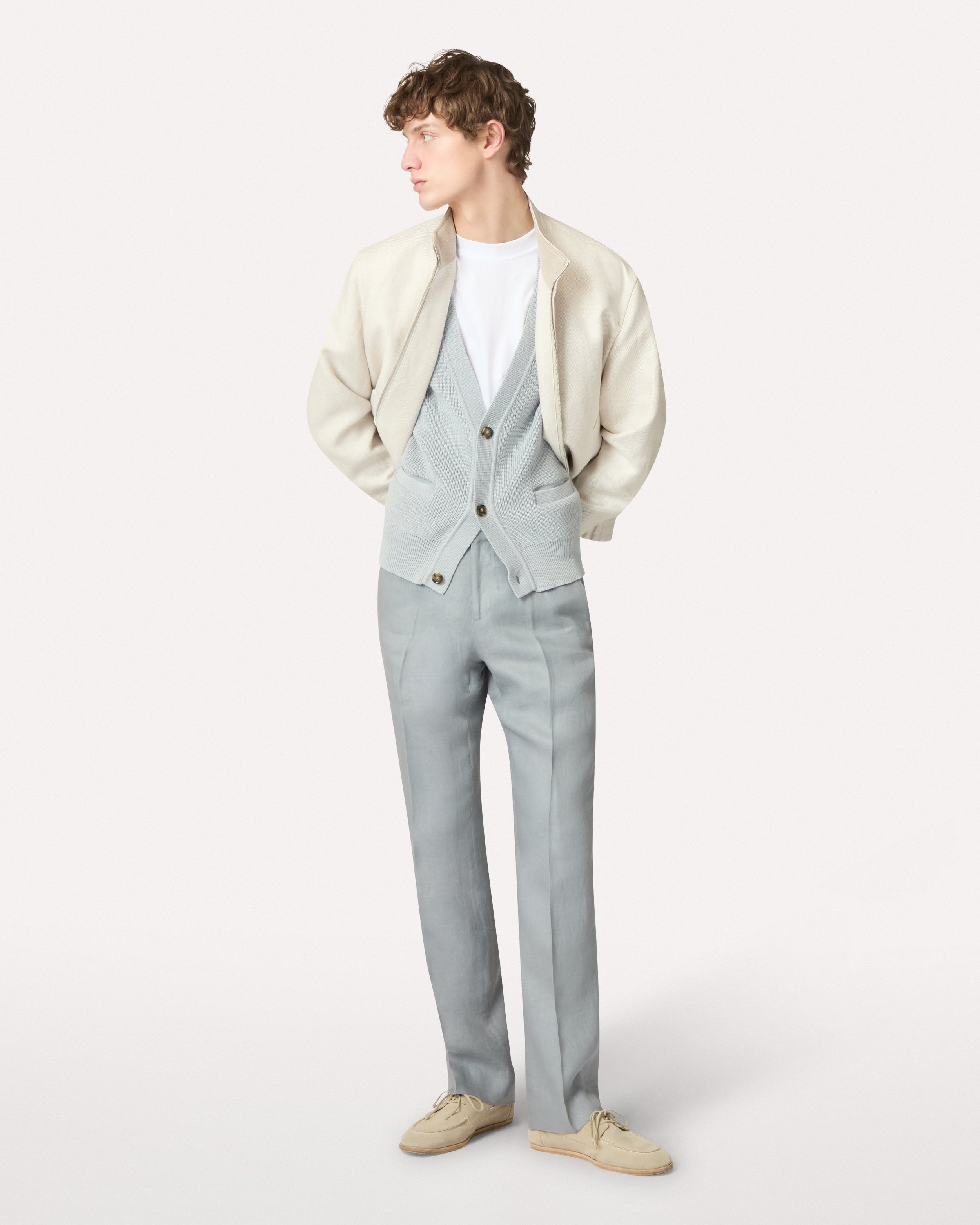 White cotton crew neck T-shirt WHITE Lardini 2