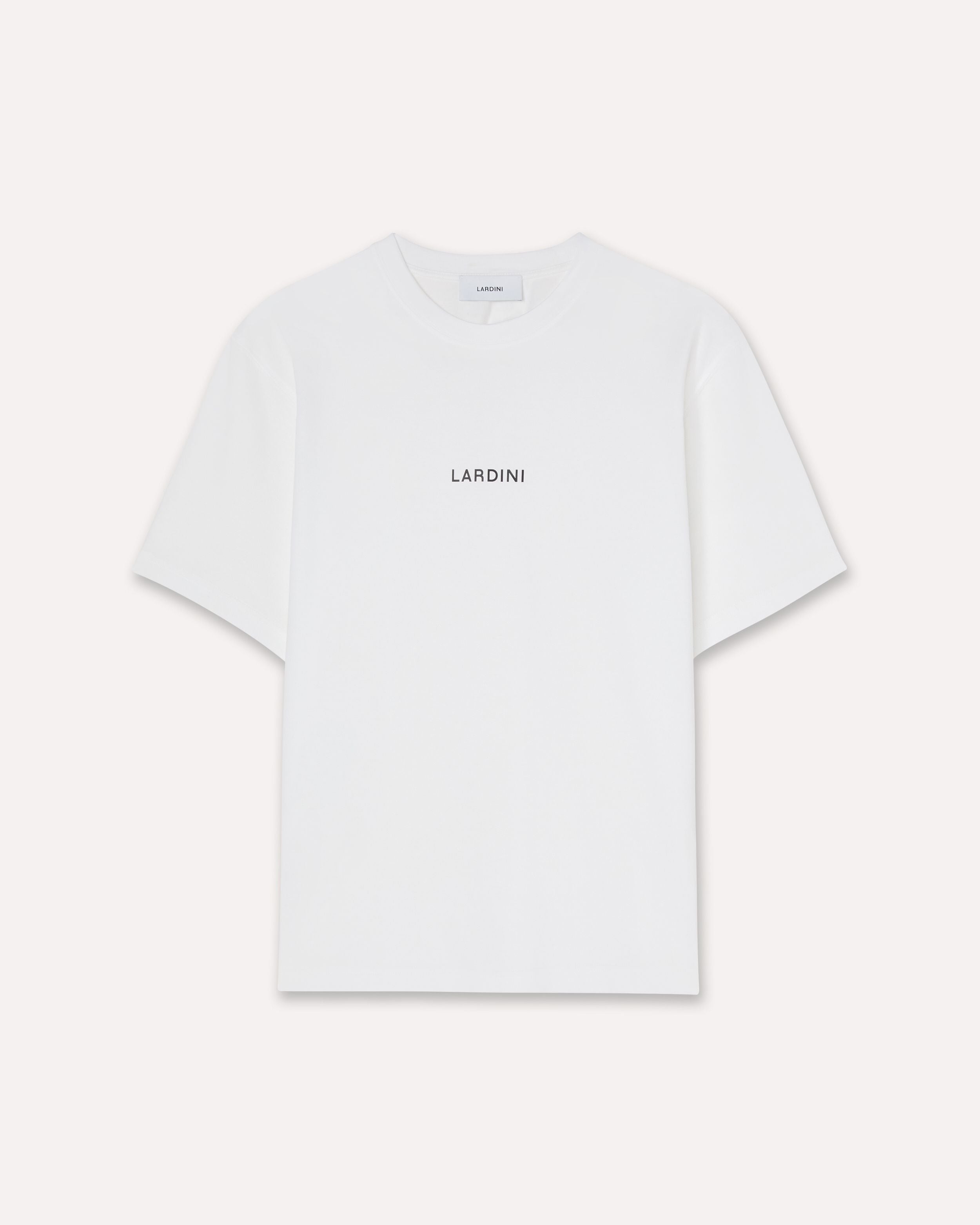 T-shirt bianca con logo in cotone WHITE Lardini