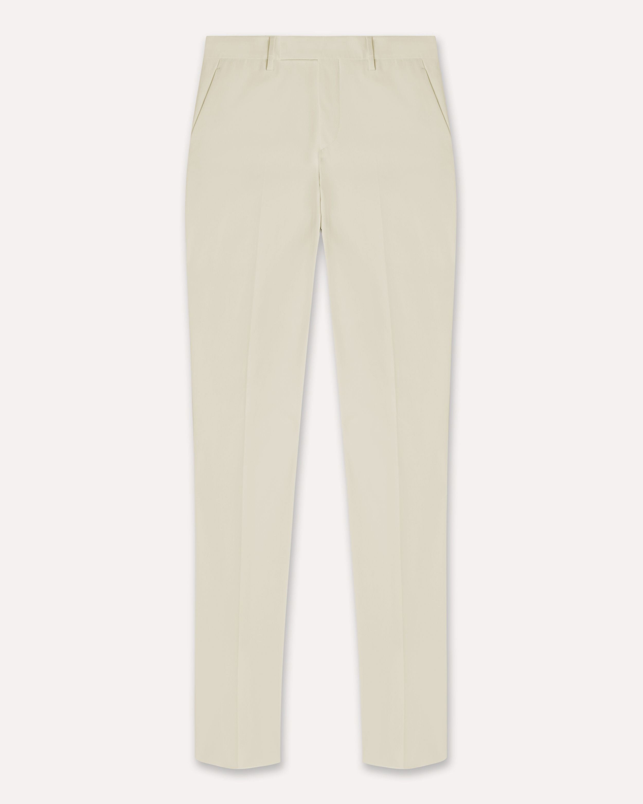 Pantalone panna in cotone twill bi-stretch CREAM Lardini 1