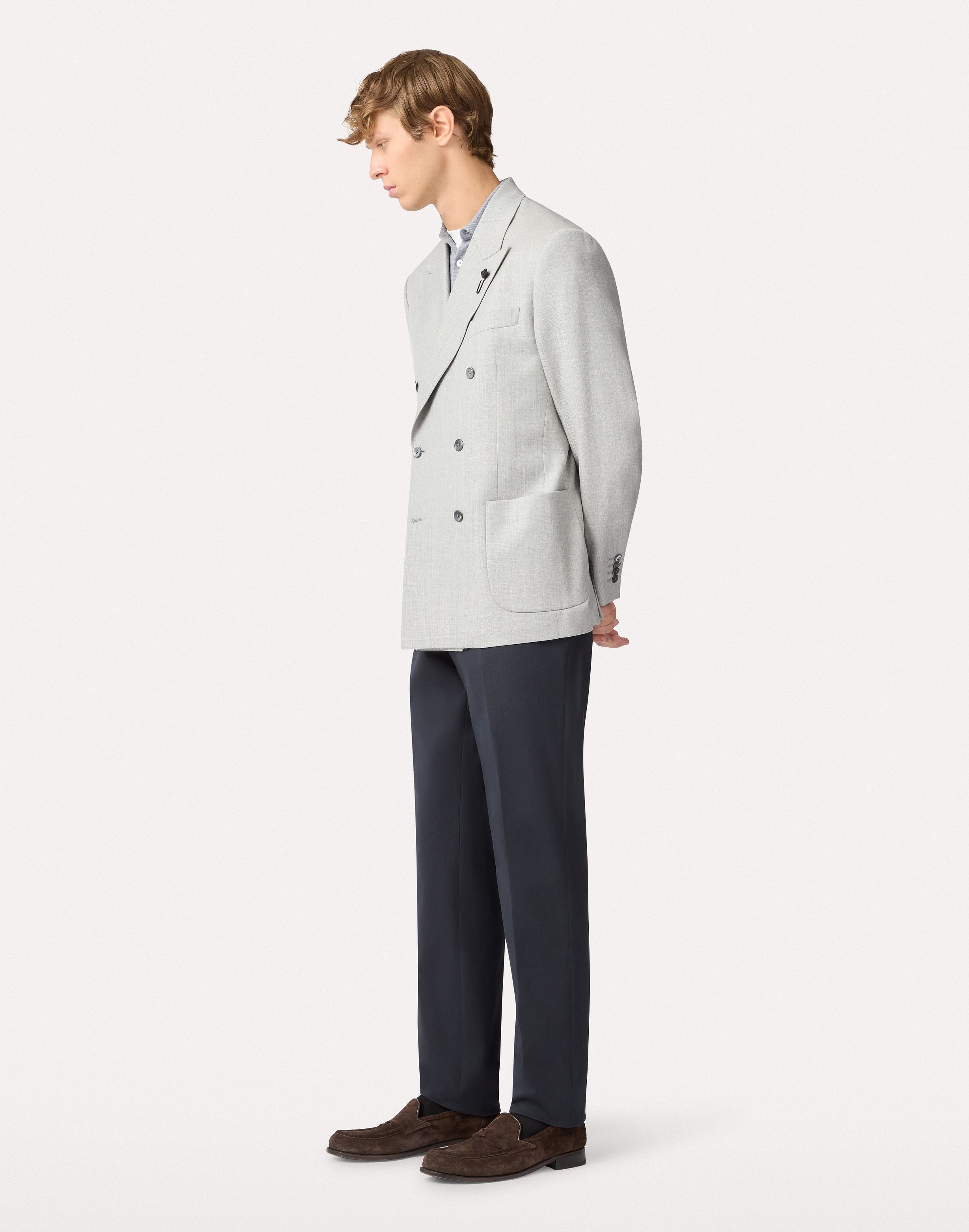 Pantalone blu in cotone bi-stretch BLUE Lardini 2