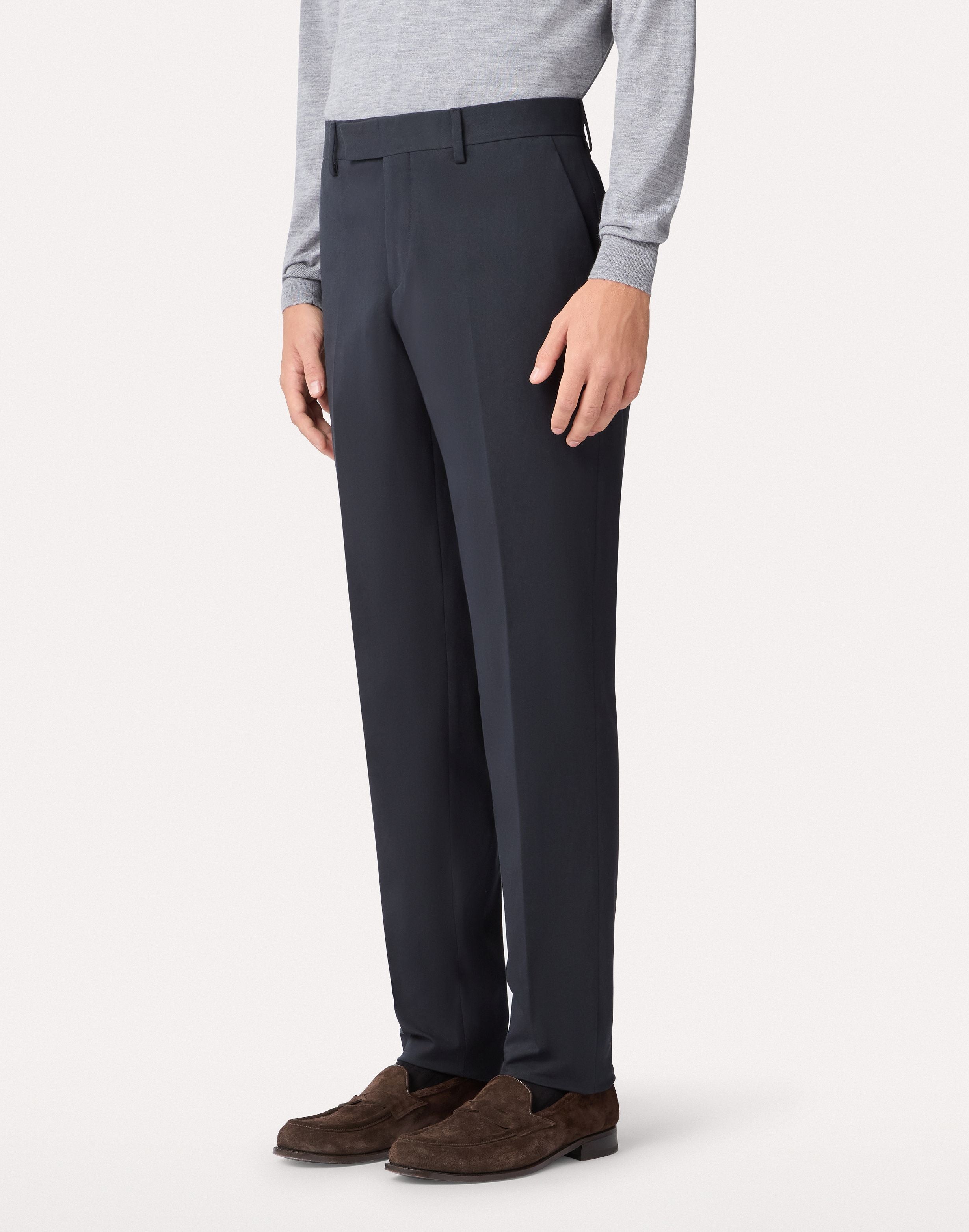 Pantalone blu in cotone bi-stretch BLUE Lardini 4