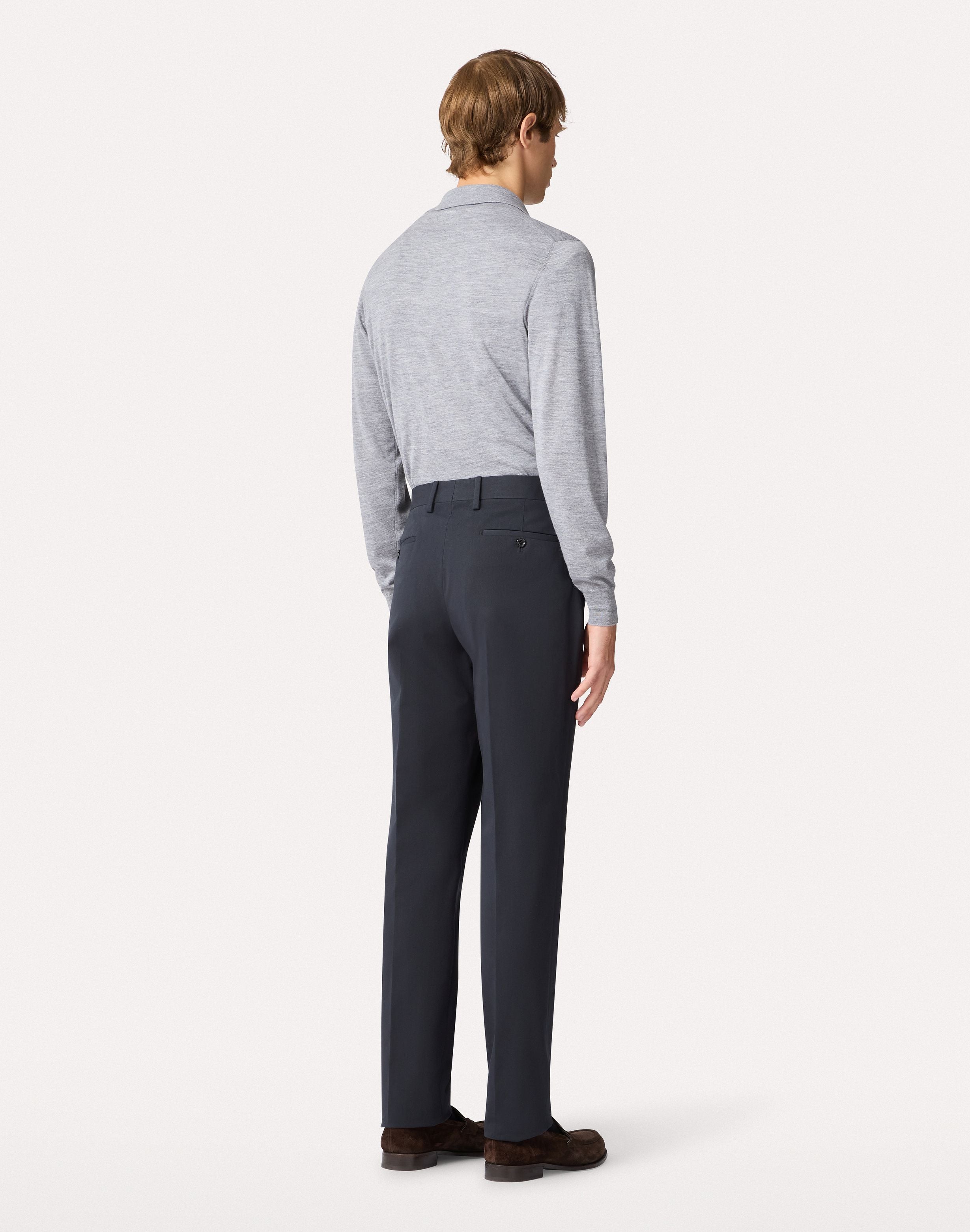 Pantalone blu in cotone bi-stretch BLUE Lardini 5