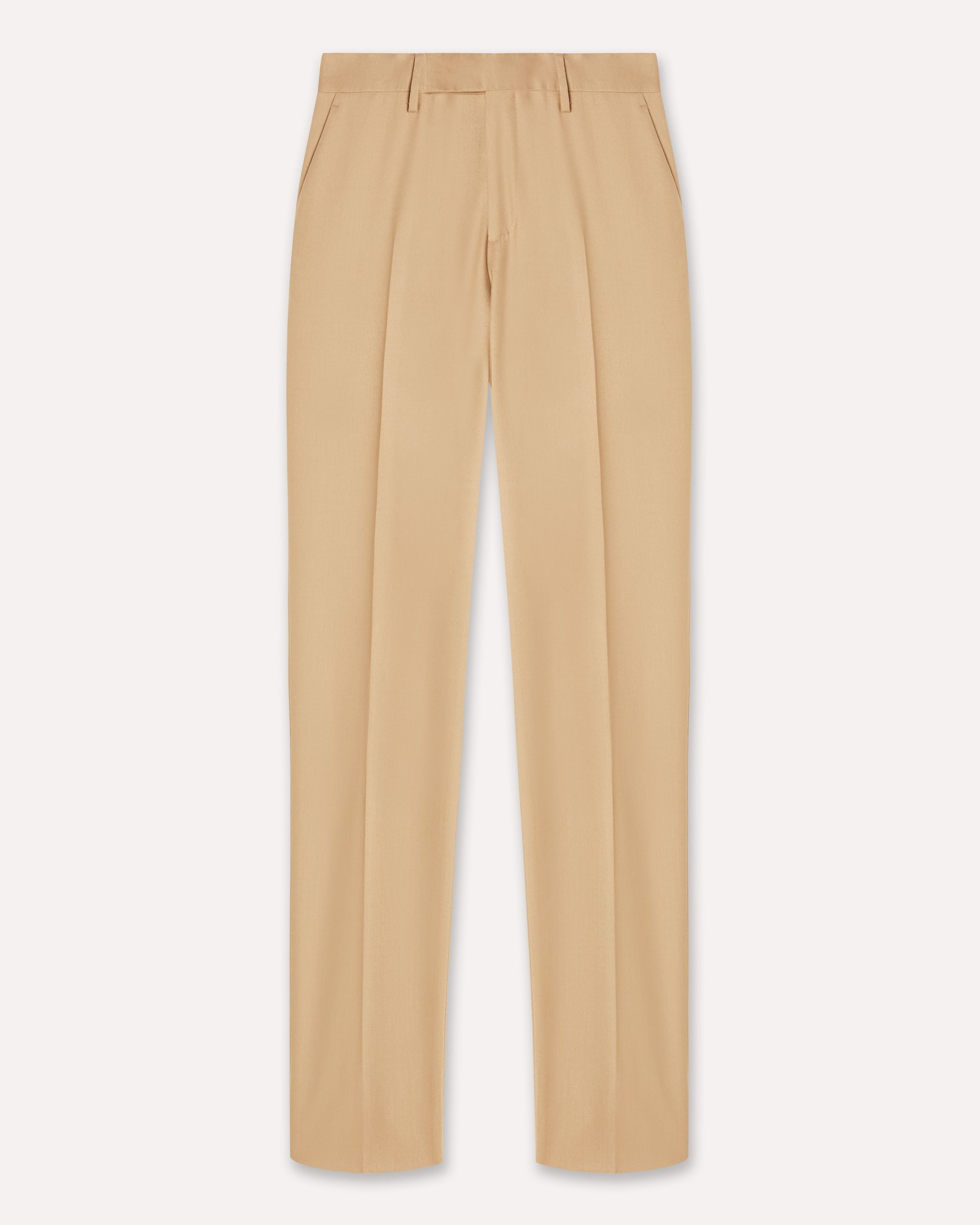 Pantalone cammello in flanella stretch e cashmere CAMEL Lardini 1