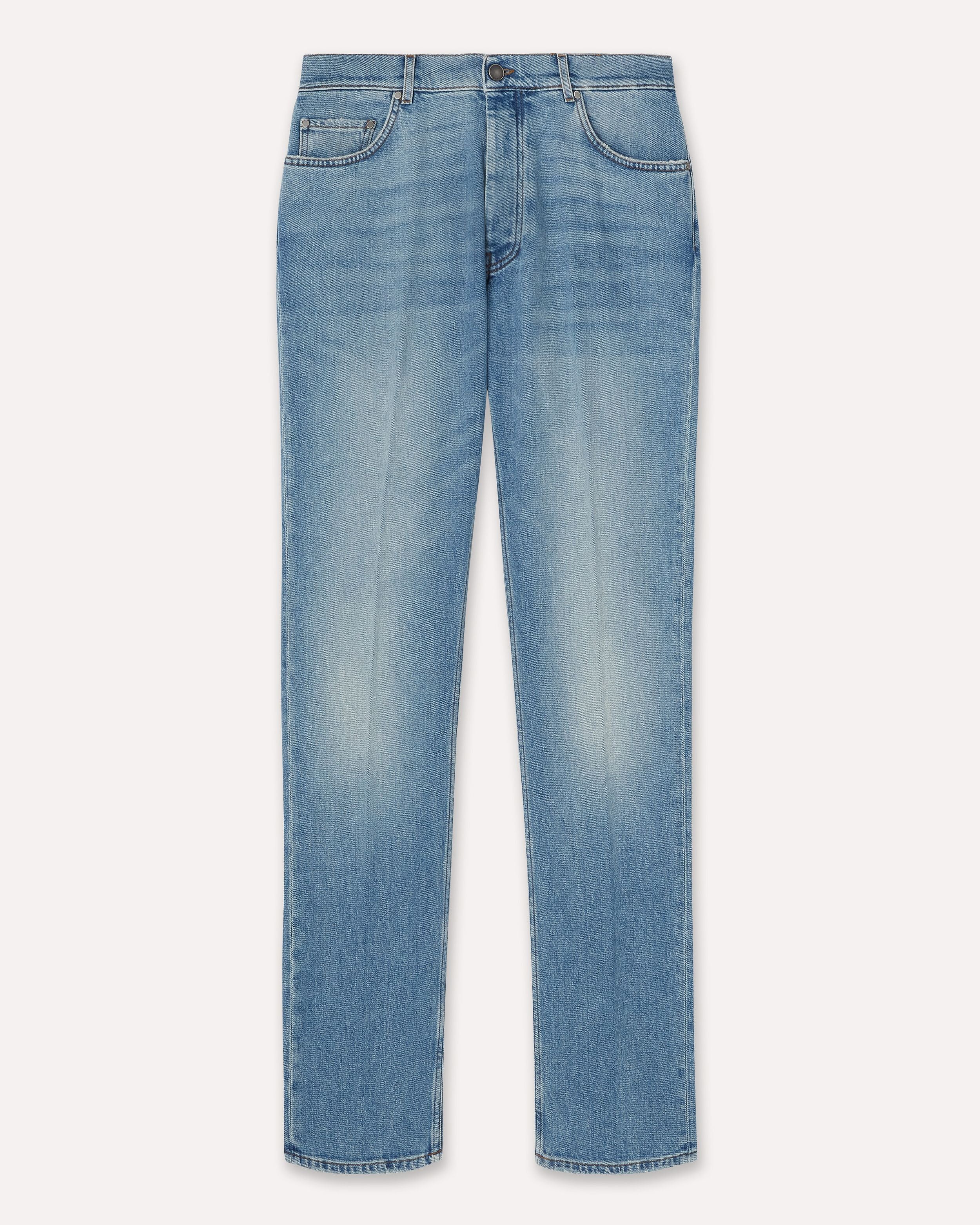 Jeans blu comfort fit in denim stretch BLUE Lardini 1