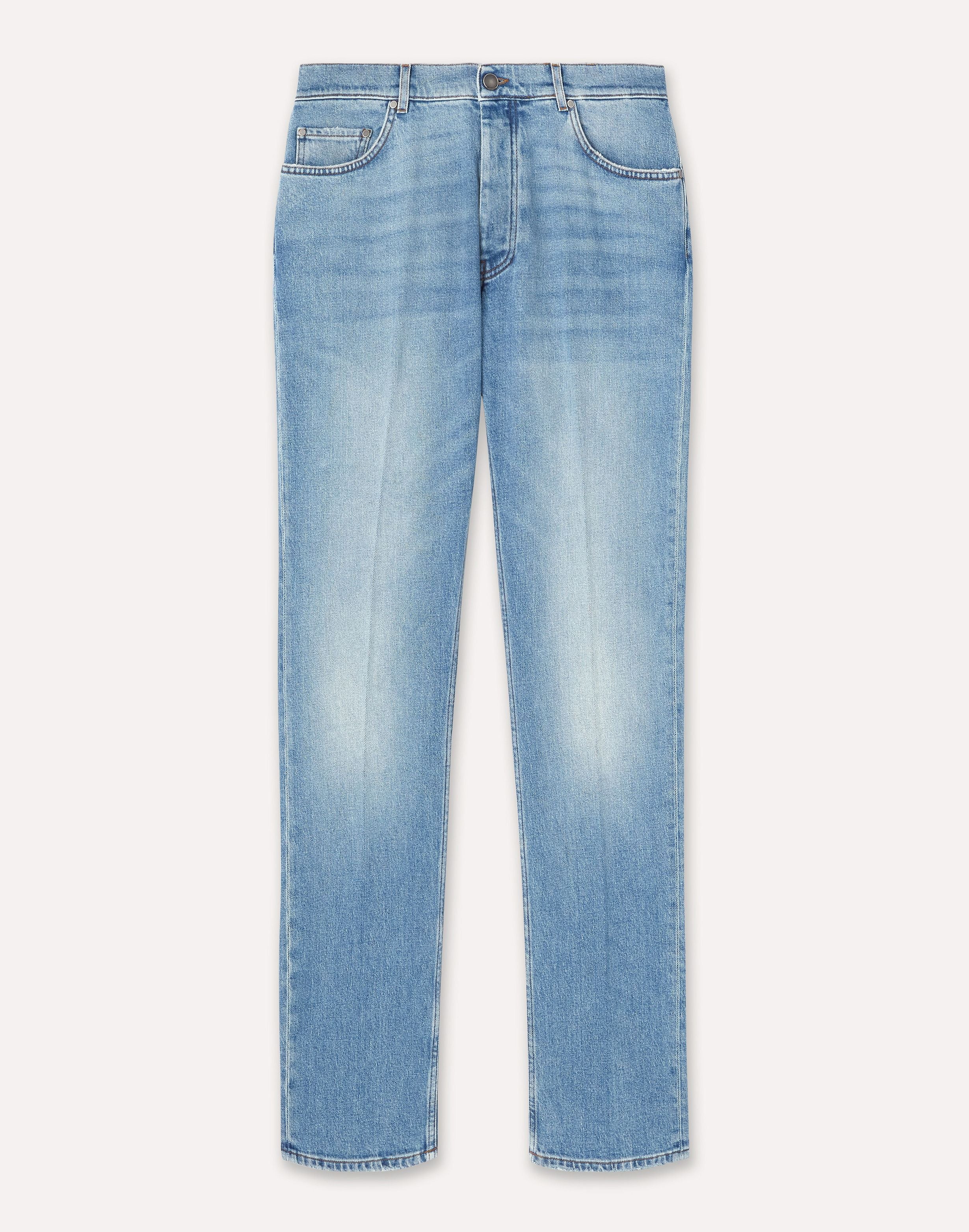 Blue comfort-fit jeans in stretch denim BLUE Lardini 1
