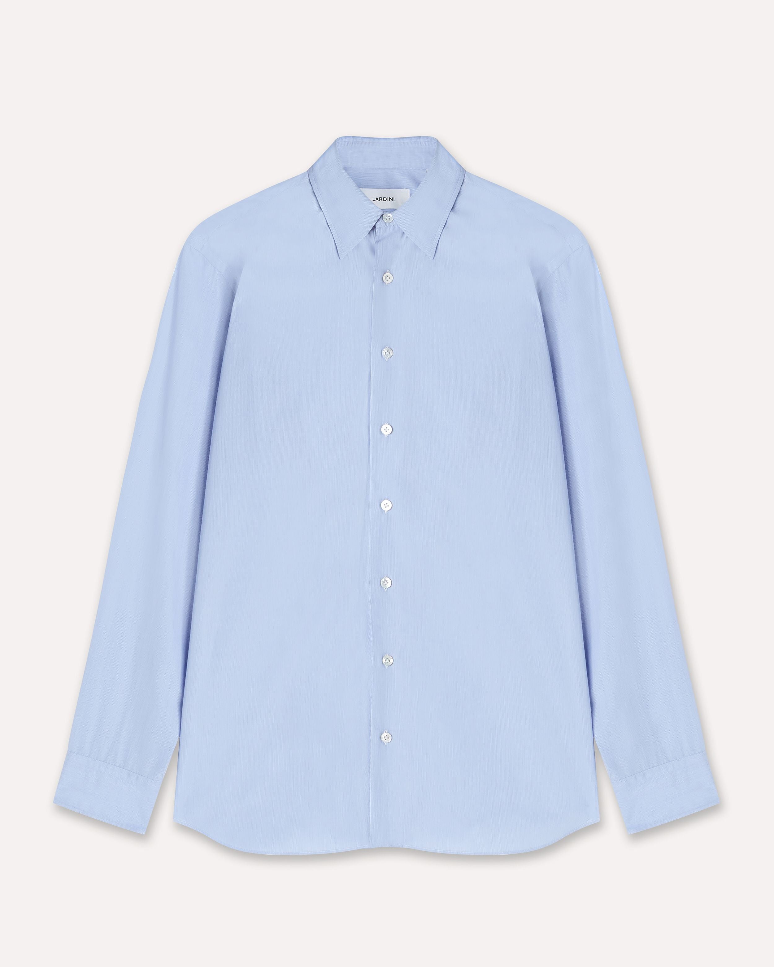 Light blue cotton poplin shirt SKY BLUE Lardini 1