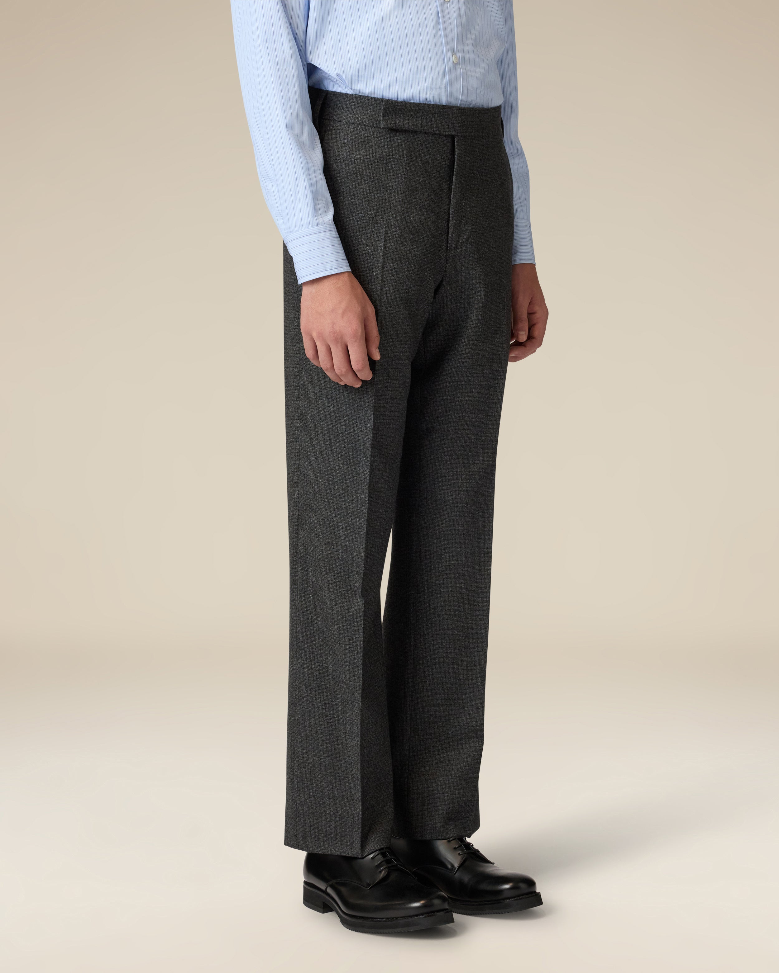 Grey flat-front trousers GREY/BLACK Lardini 4