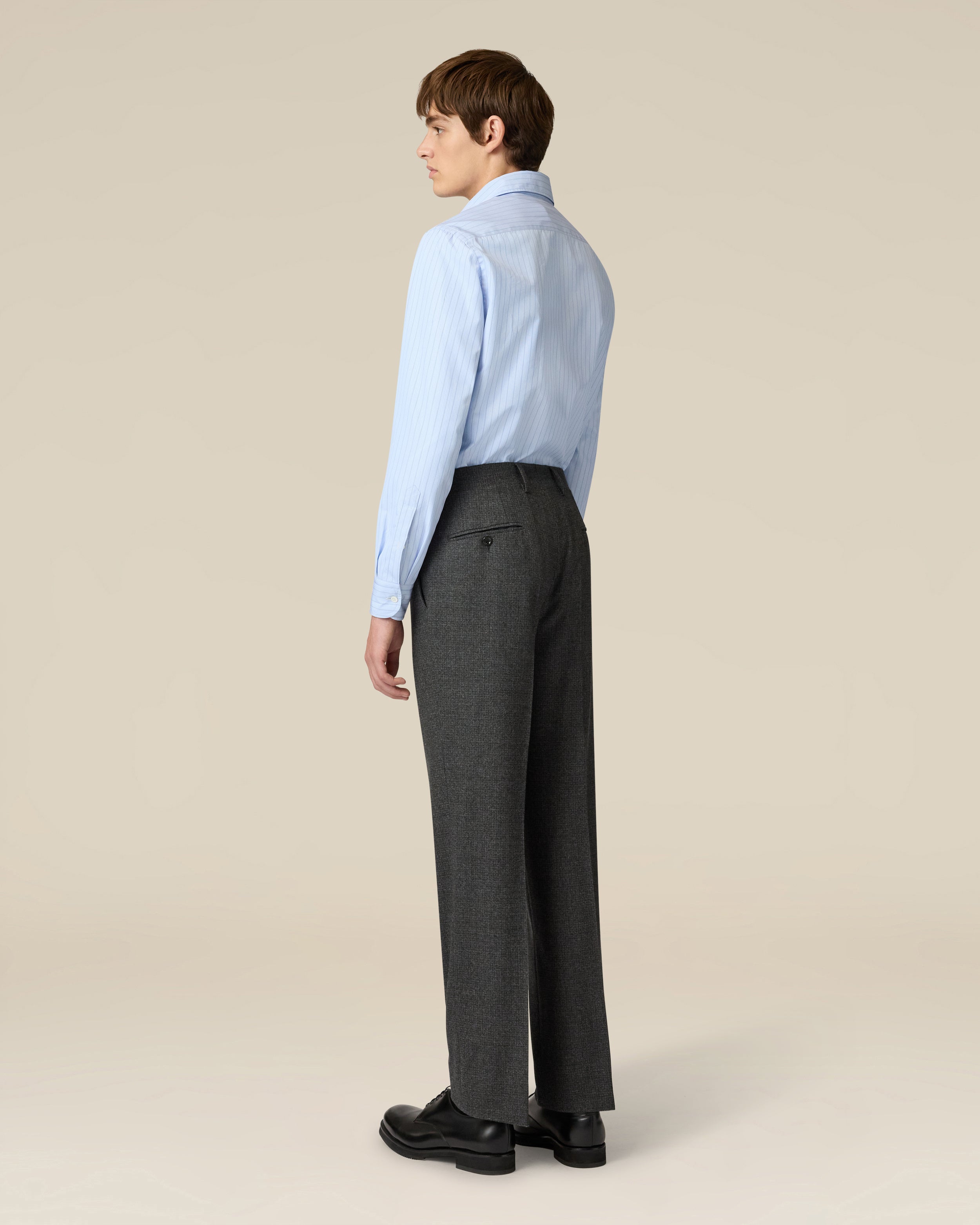 Grey flat-front trousers GREY/BLACK Lardini 5