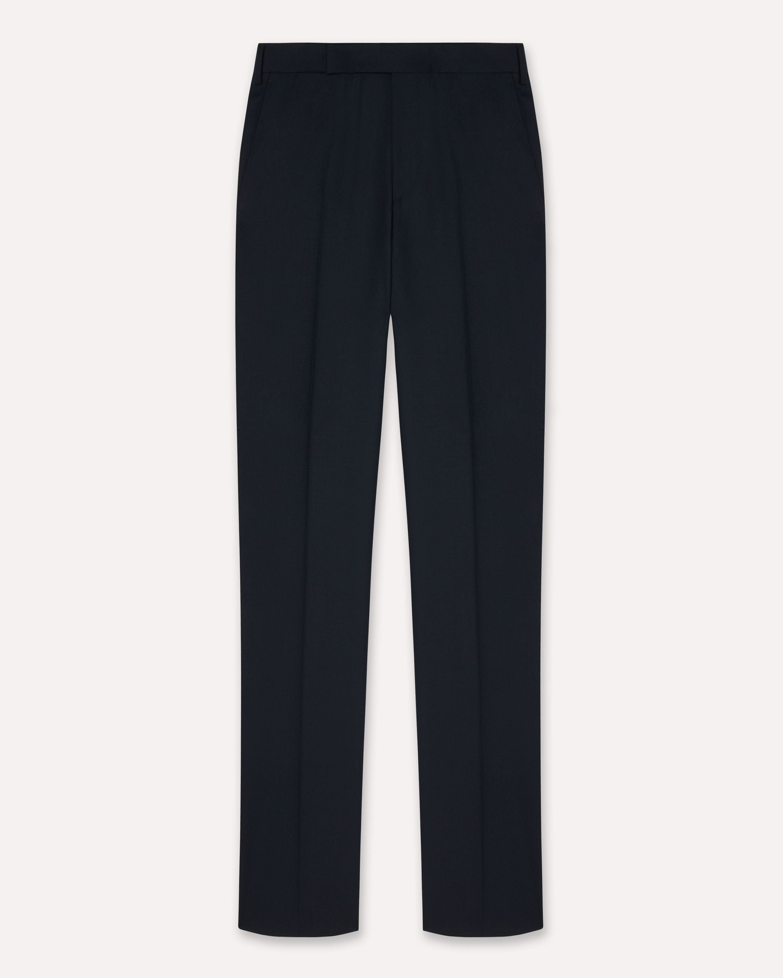 Pantalone blu senza pieghe in flanella pettinata stretch BLUE Lardini 1