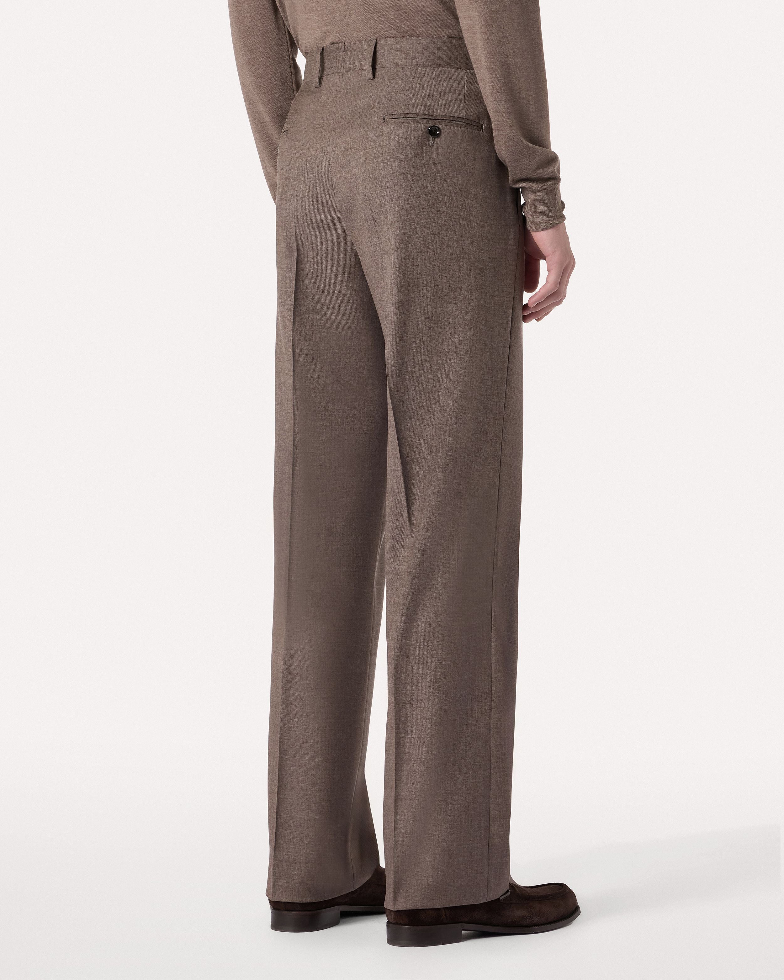Hazelnut trousers in stretch wool twill HAZELNUT Lardini 5