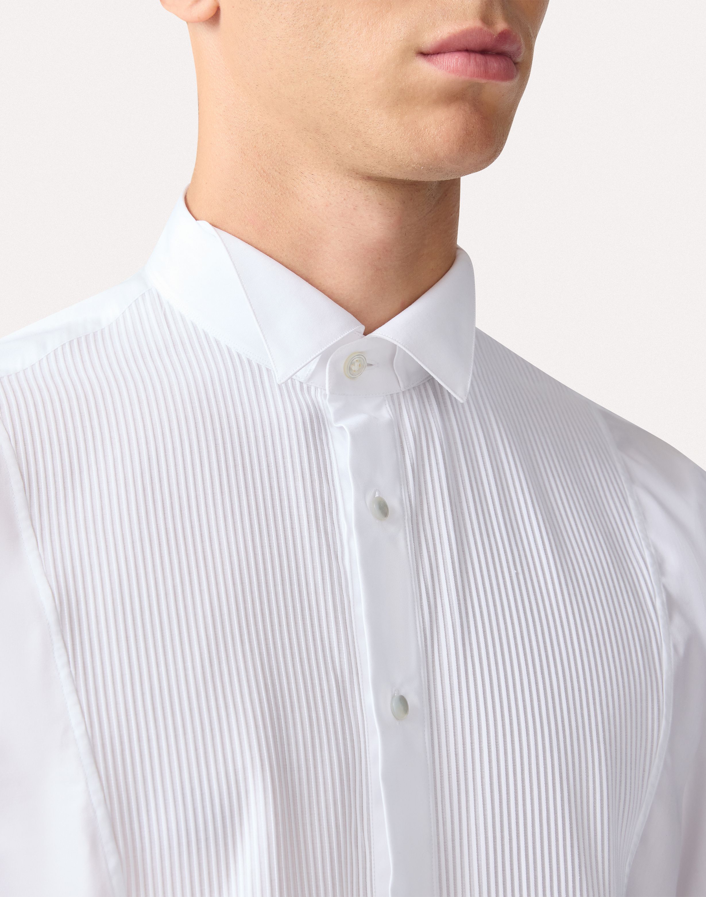 Camicia bianca con collo diplomatico WHITE Lardini 3
