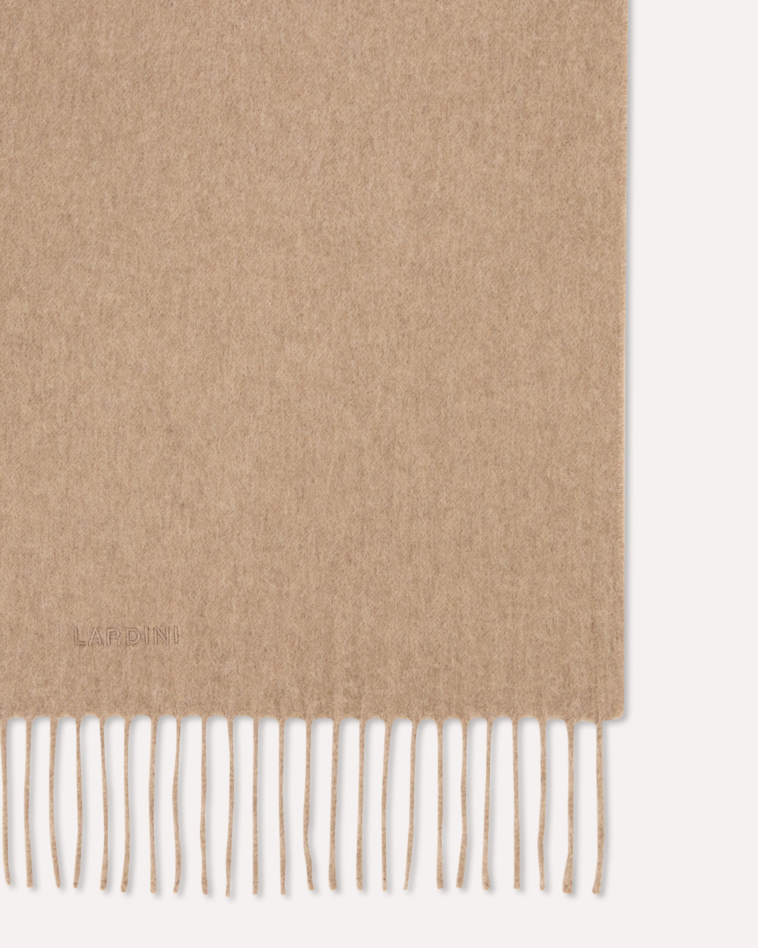 Beige cashmere scarf BEIGE Lardini 3