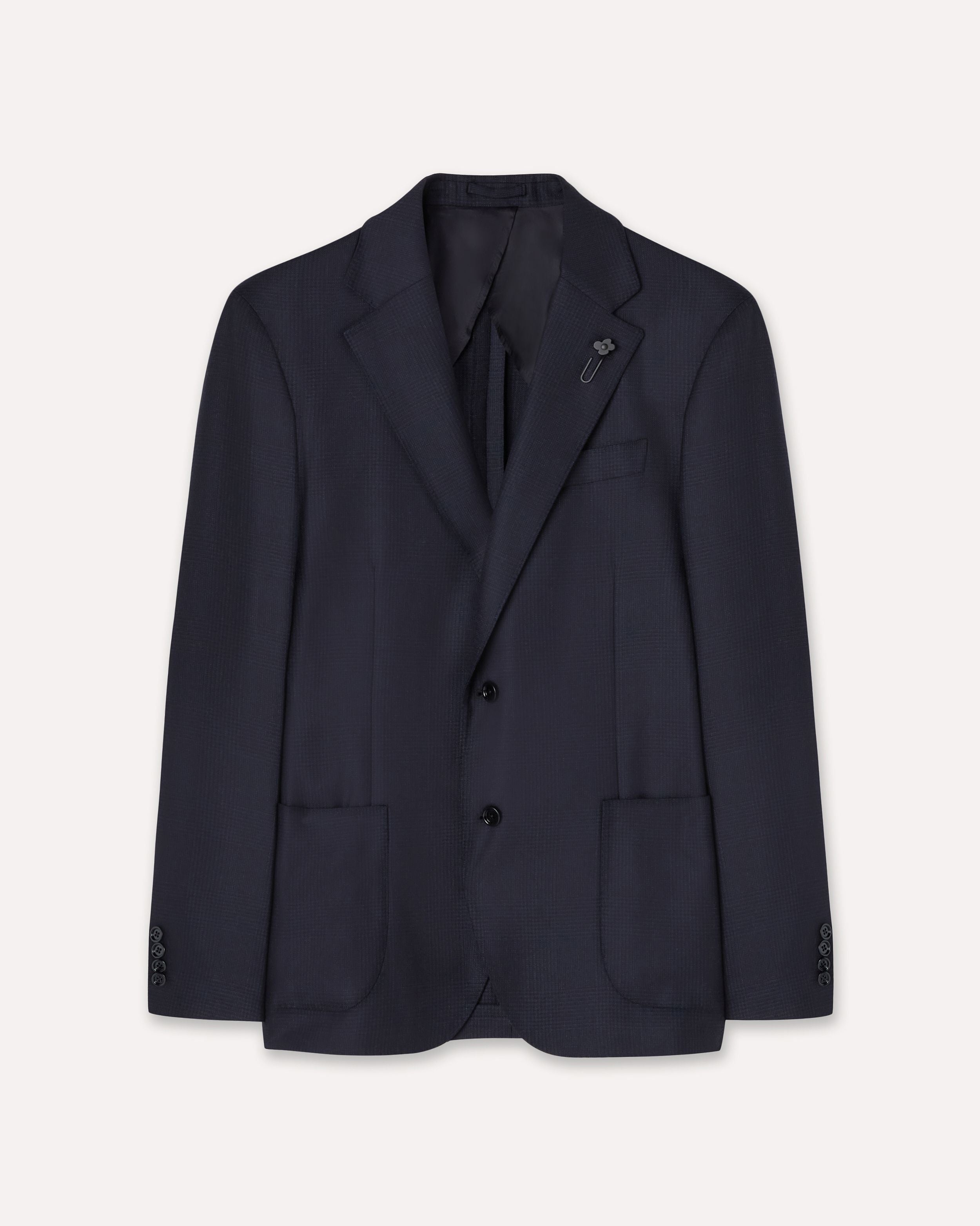 Abito monopetto in lana blu e nero BLUE/BLACK Lardini 1