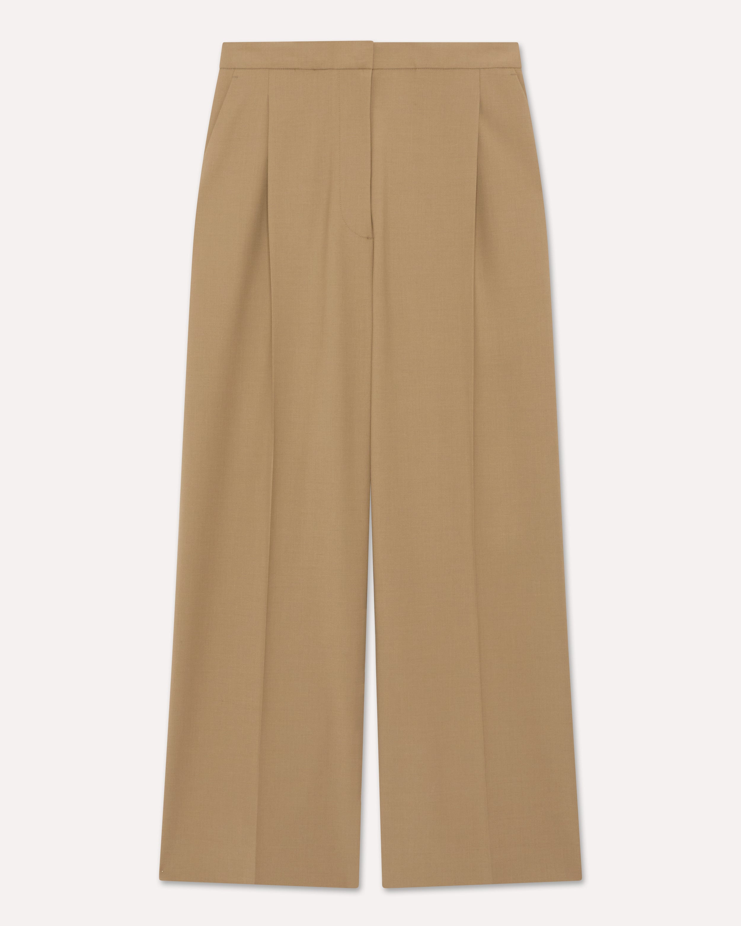 Pantalon beige en laine mélangée BEIGE Lardini 1