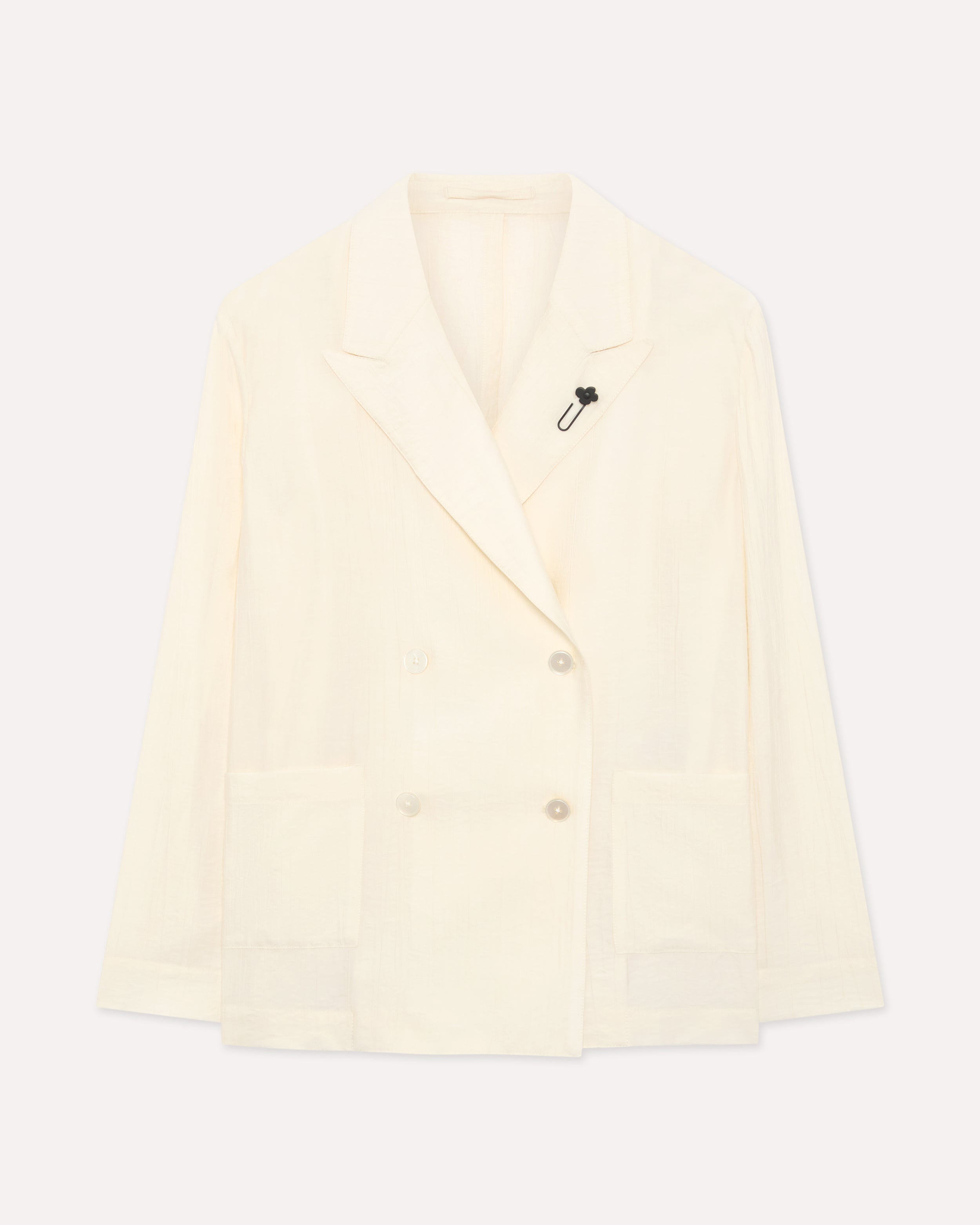 Deconstructed cream viscose blazer CREAM Lardini 1