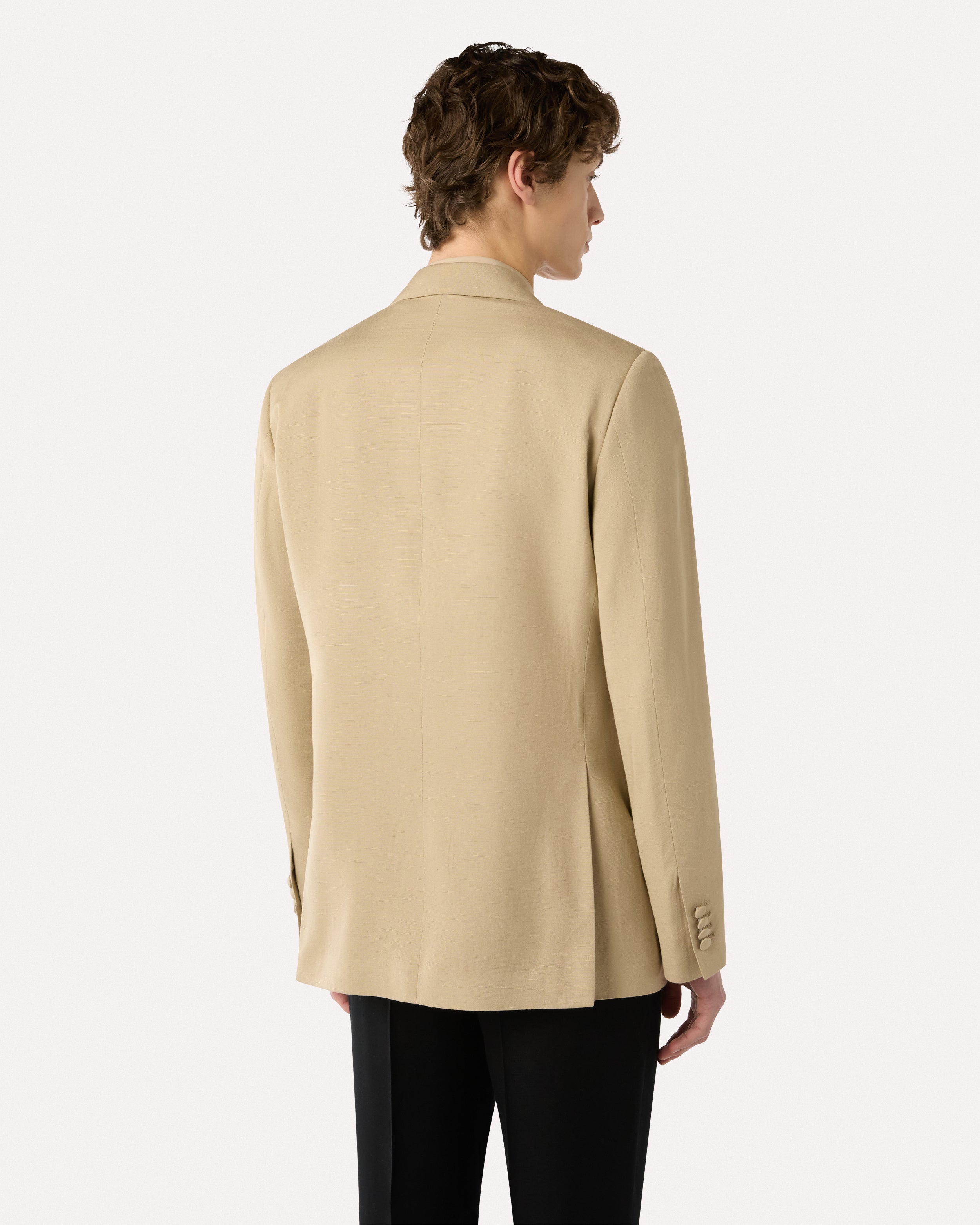 Camel single-breasted jacket in EcoVero CAMEL Lardini 5