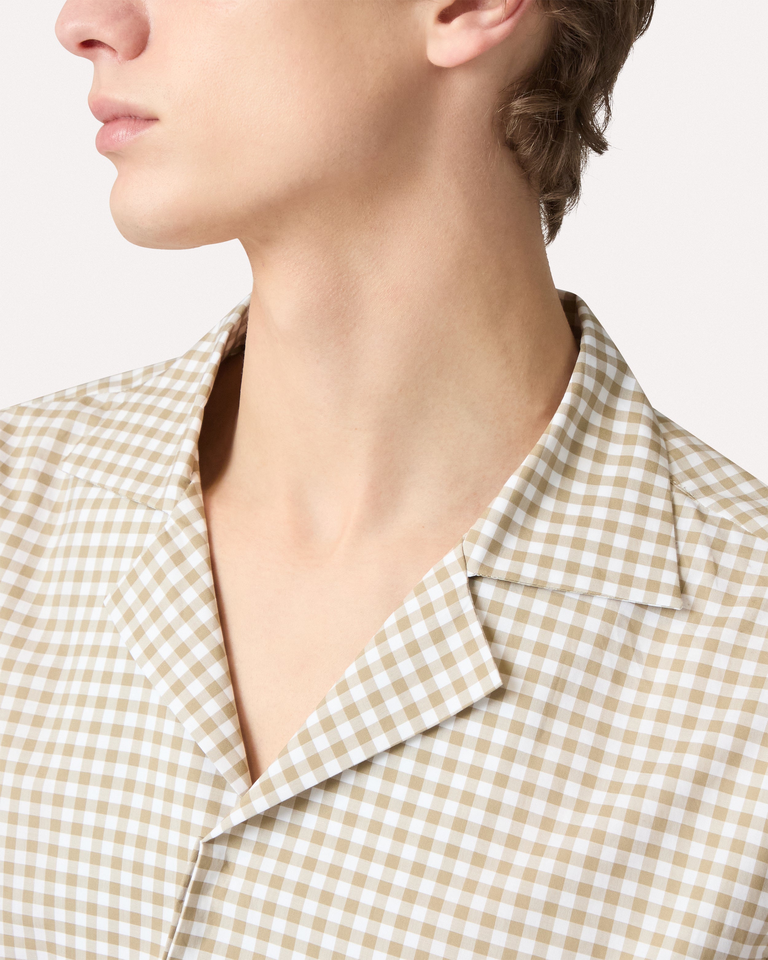 Camicia a quadretti bicolor dalla vestibilità rilassata WHITE/GREEN Lardini 4