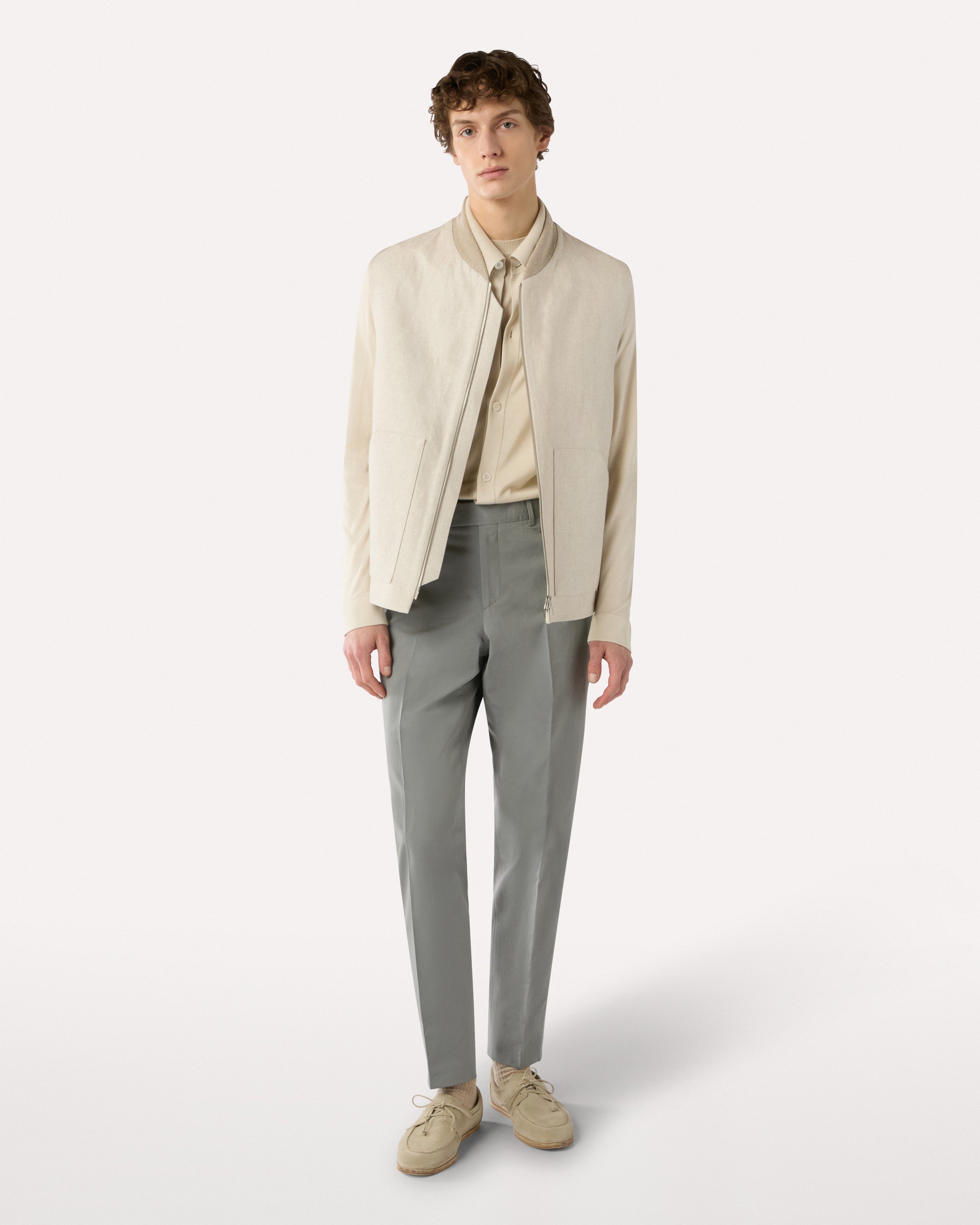 Cream linen sleeveless jacket CREAM Lardini 2