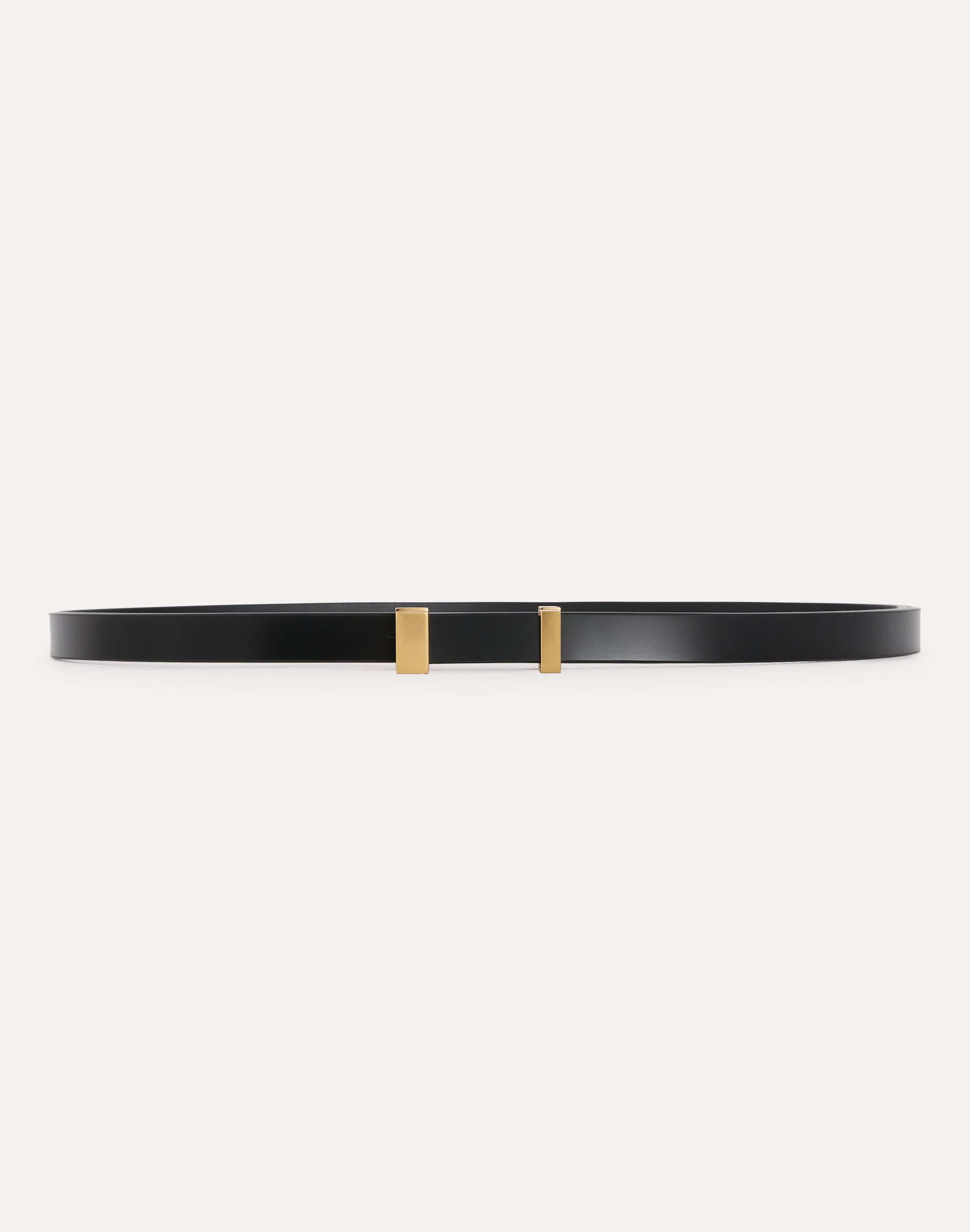 Black leather belt BLACK Lardini 1