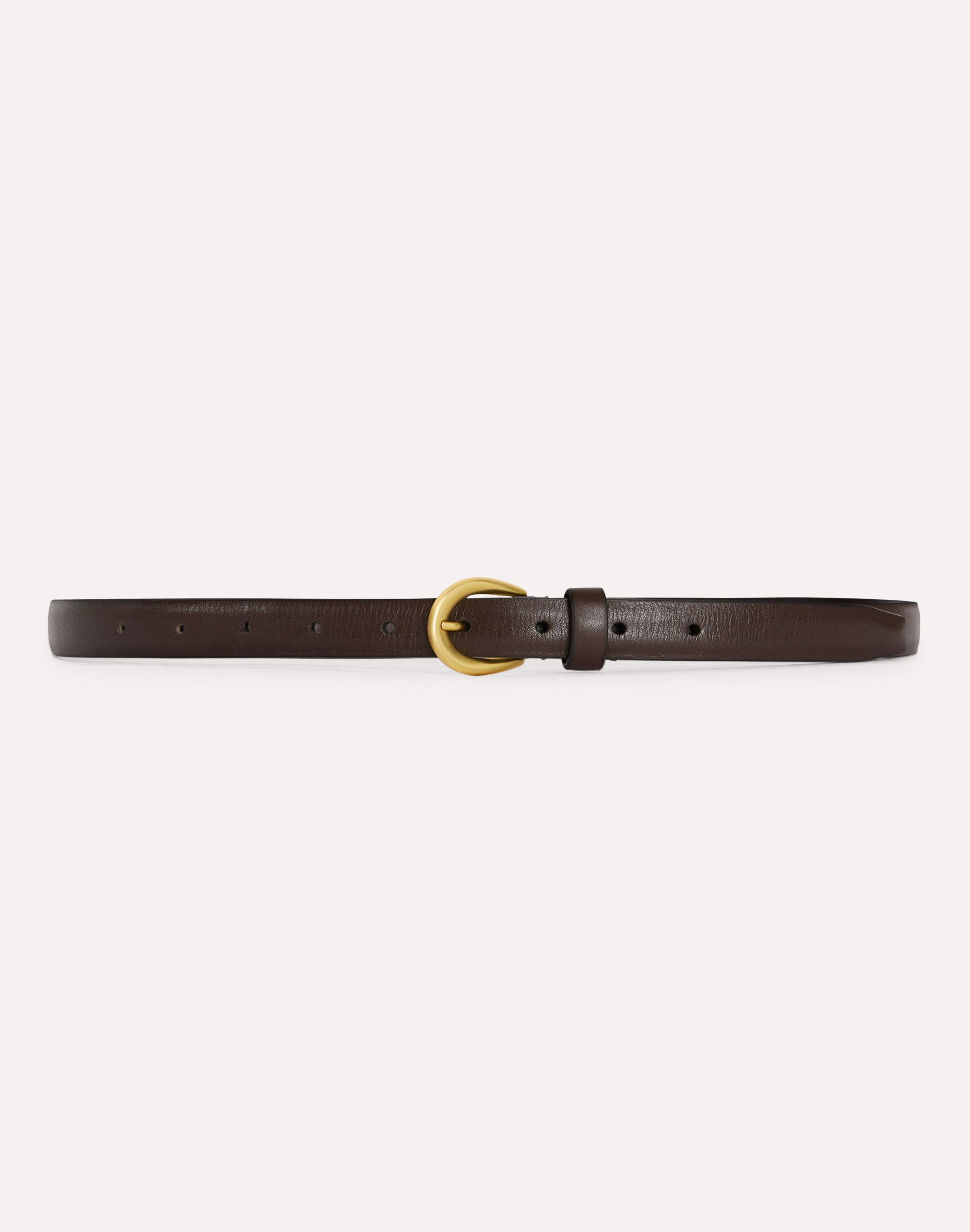 Padded brown leather belt BROWN Lardini 1