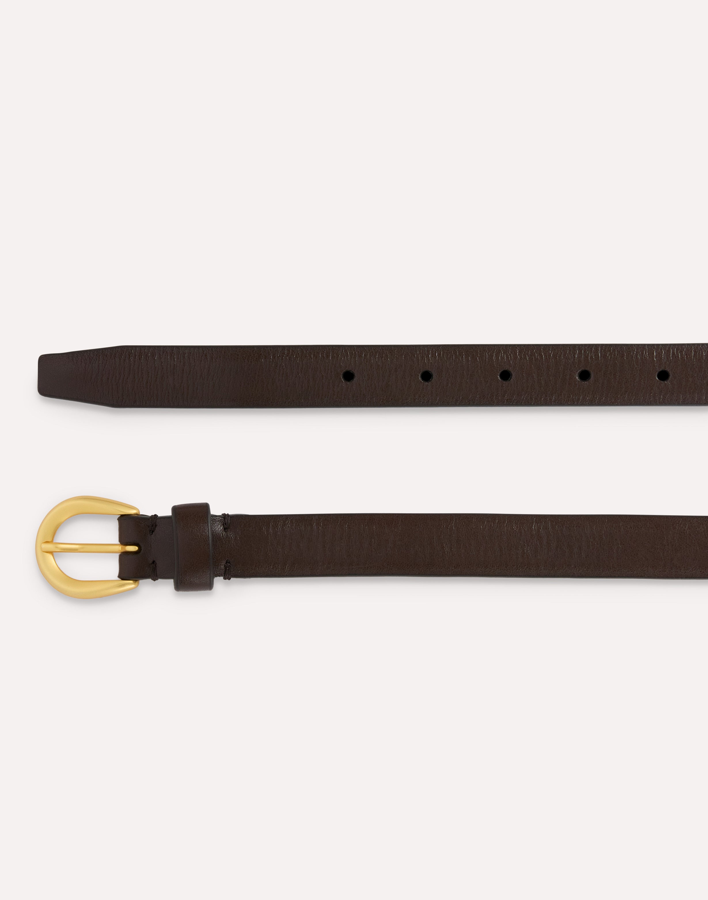Padded brown leather belt BROWN Lardini 2