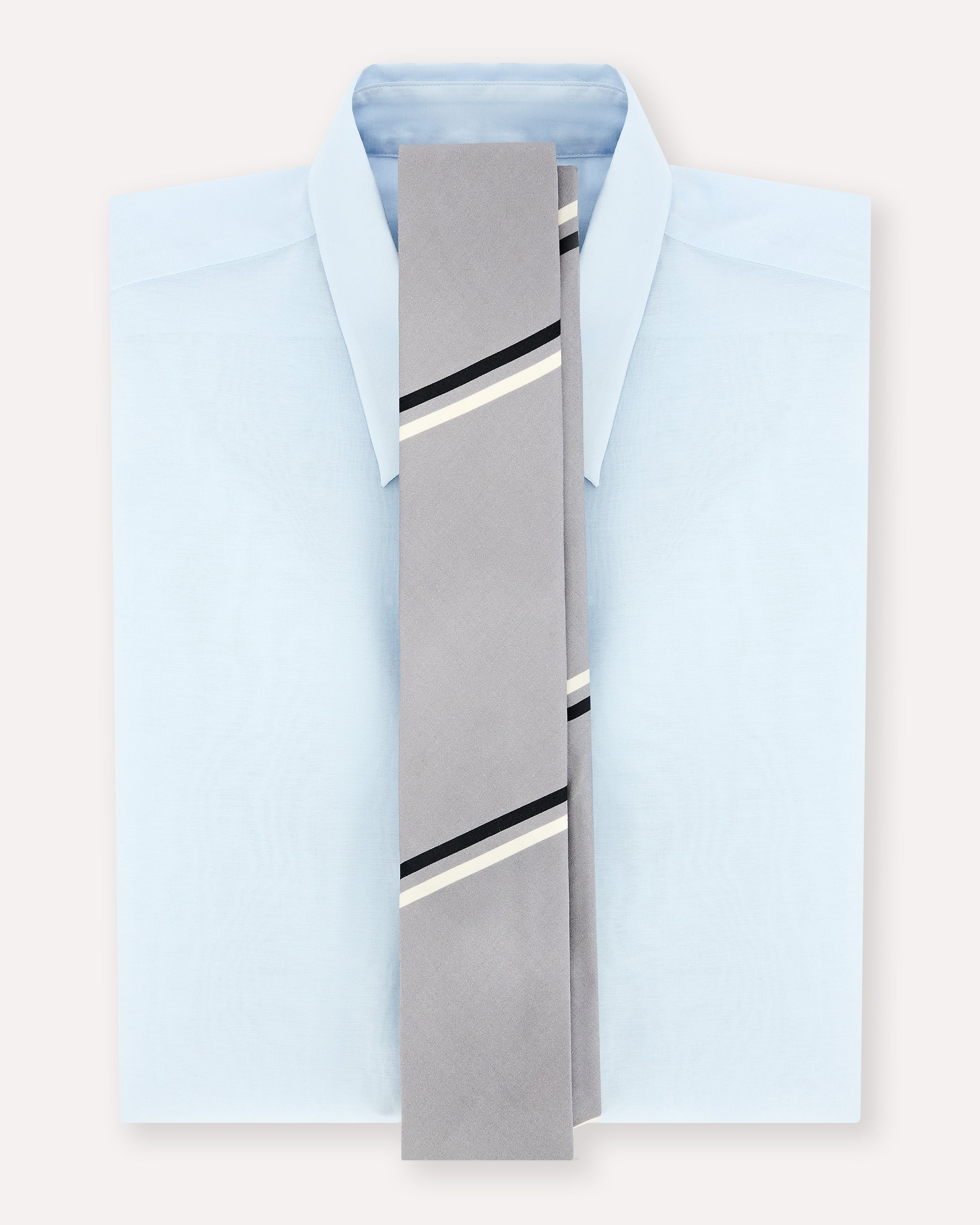 Cravatta in seta GREY/BLUE/CREAM Lardini 3