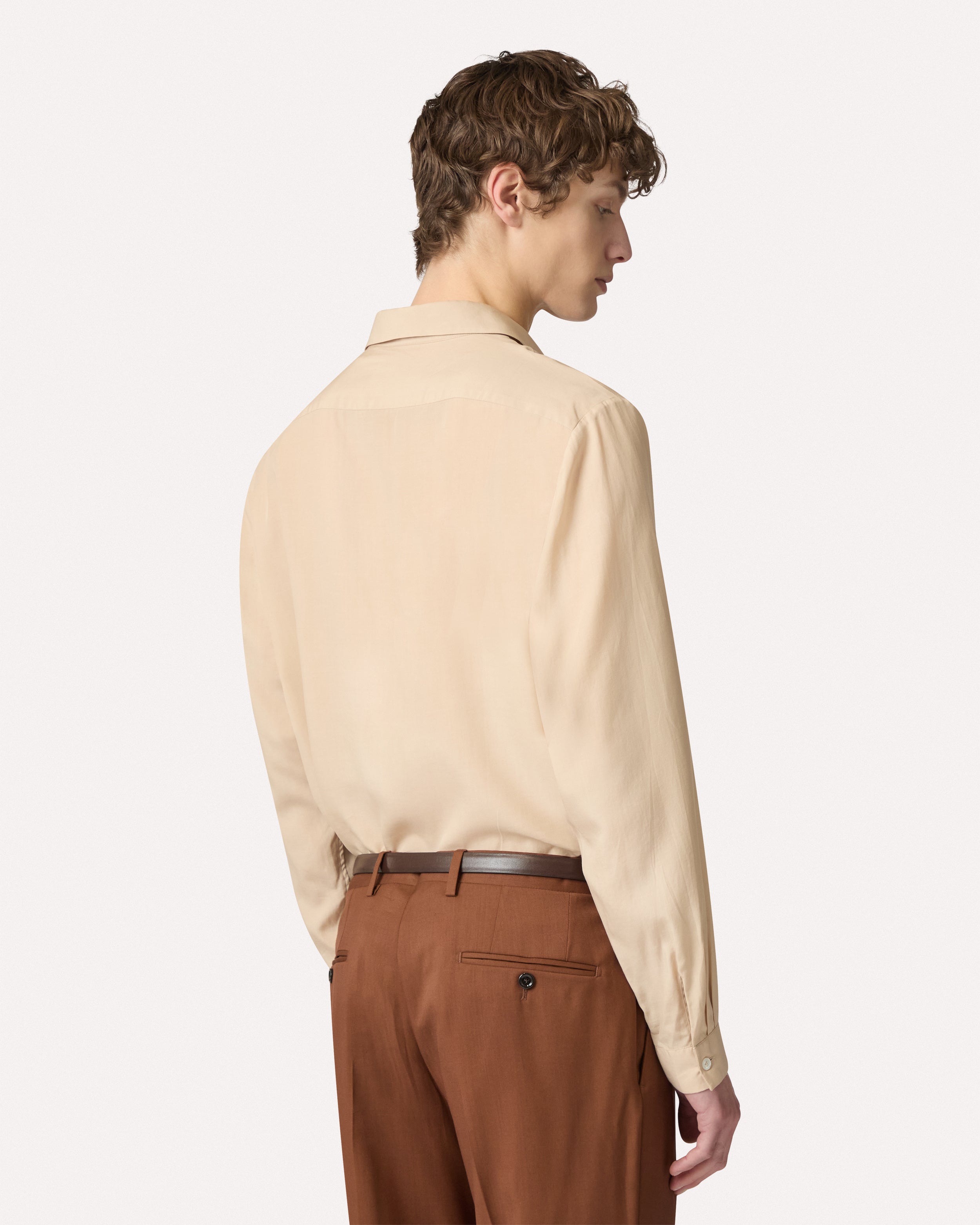 Beige shirt in linen and natural fiber BEIGE Lardini 5