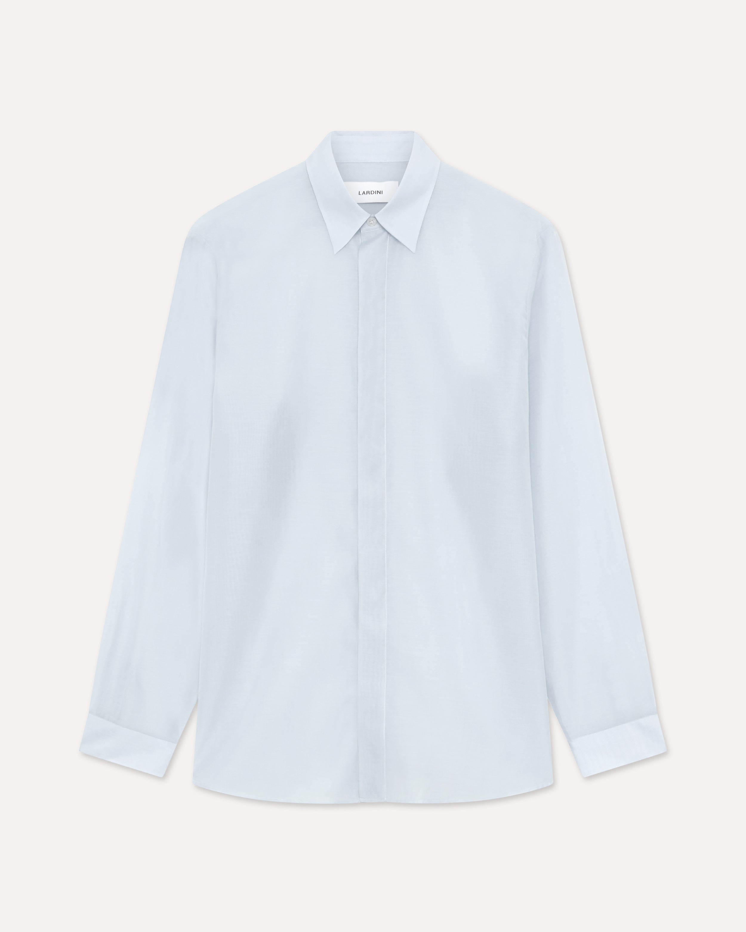 Light blue cotton–silk shirt SKY BLUE Lardini 1