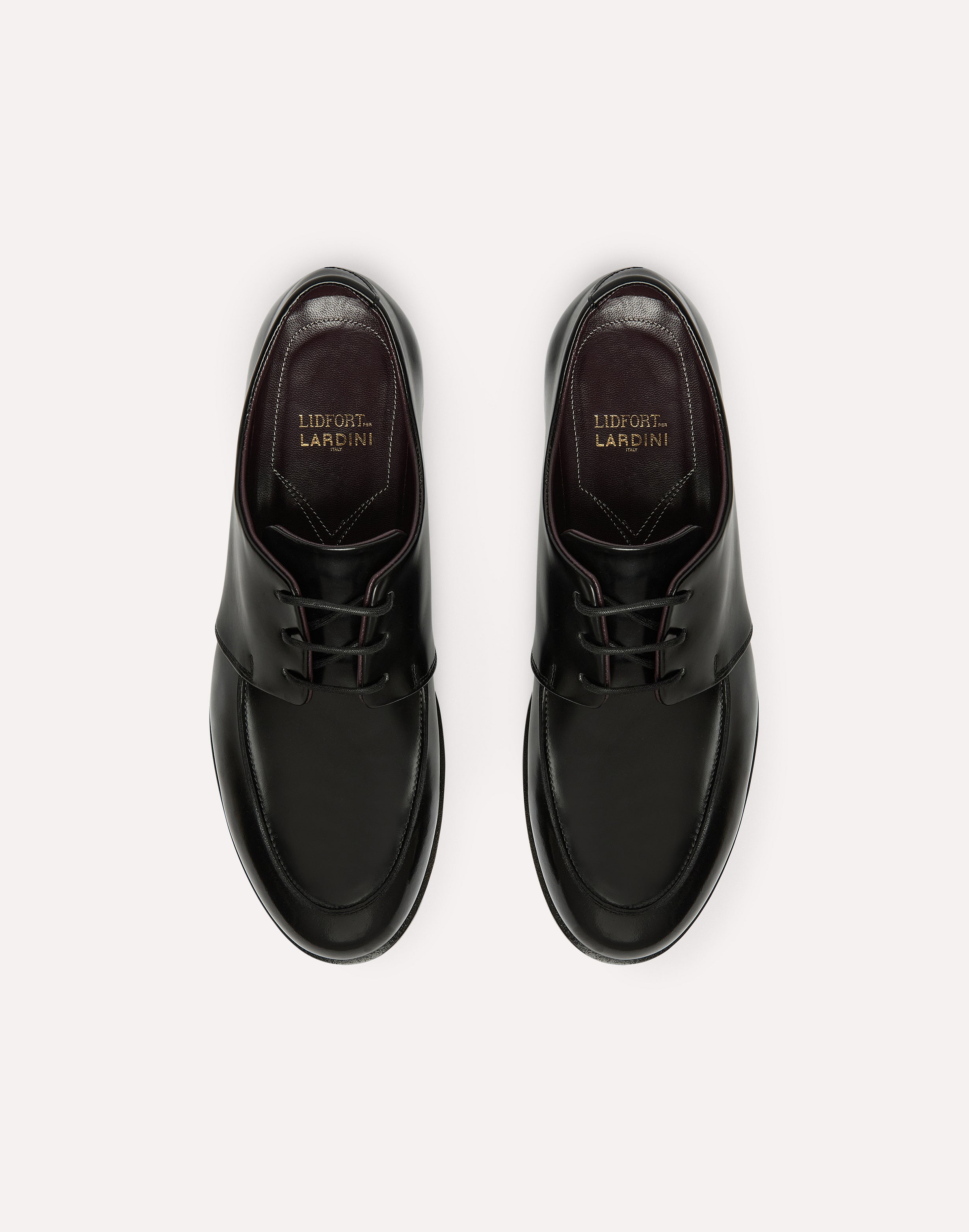 Derby noir en cuir de taureau BLACK Lardini 3