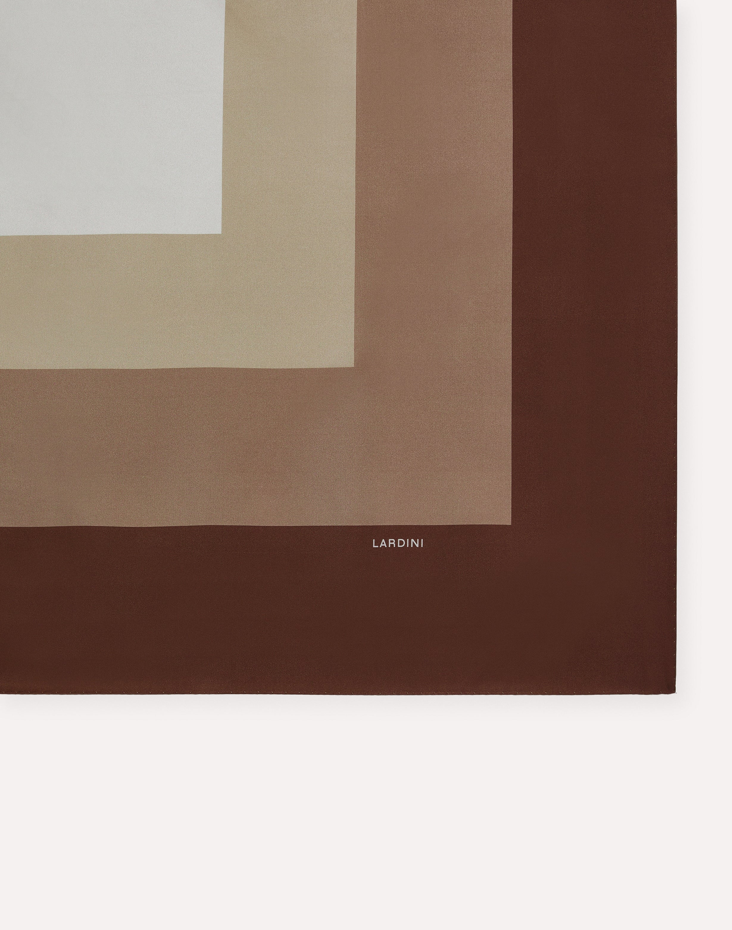 Brown silk scarf BROWN/CAMEL/BEIGE Lardini 2