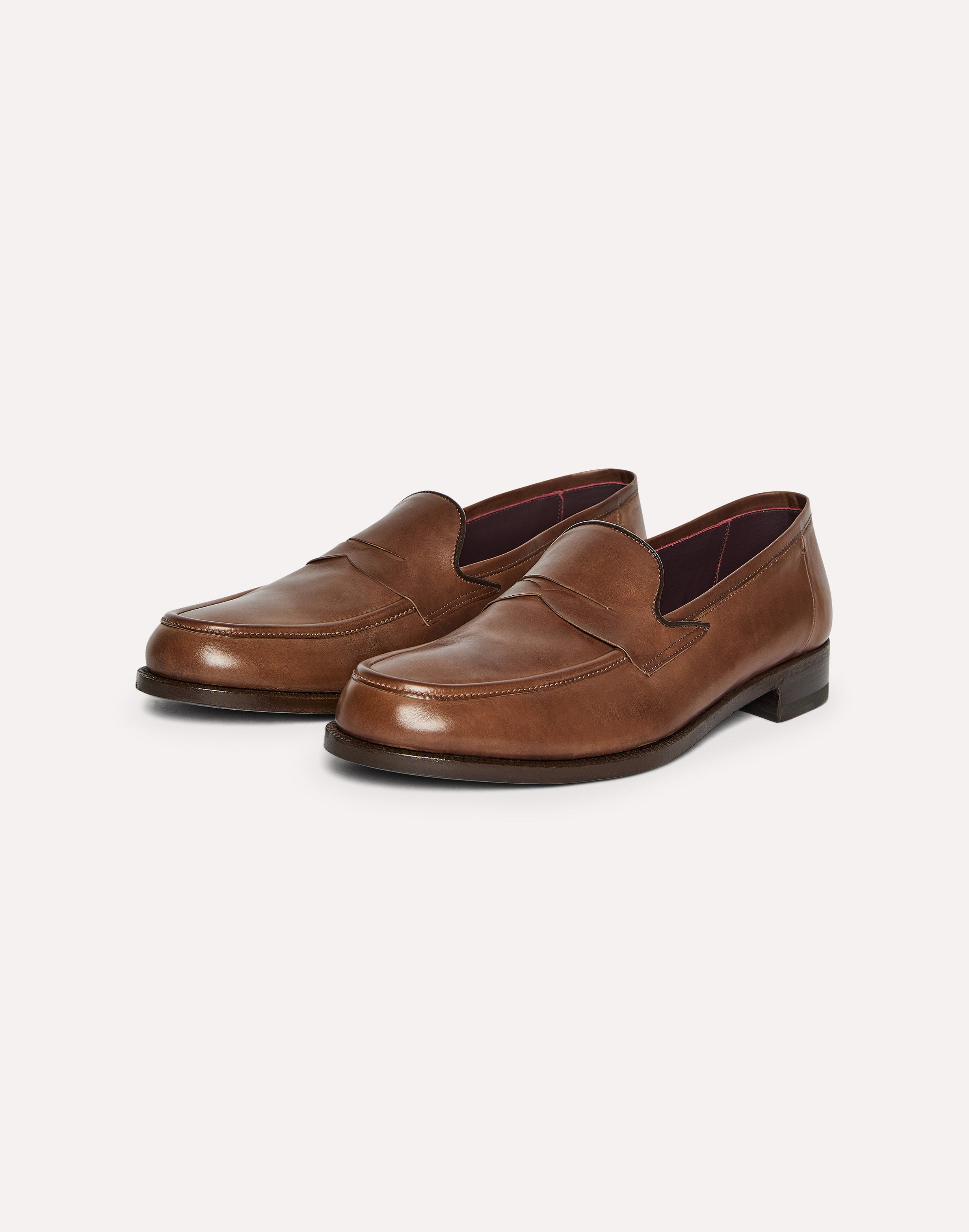 Tan calfskin college loafer BROWN Lardini 1