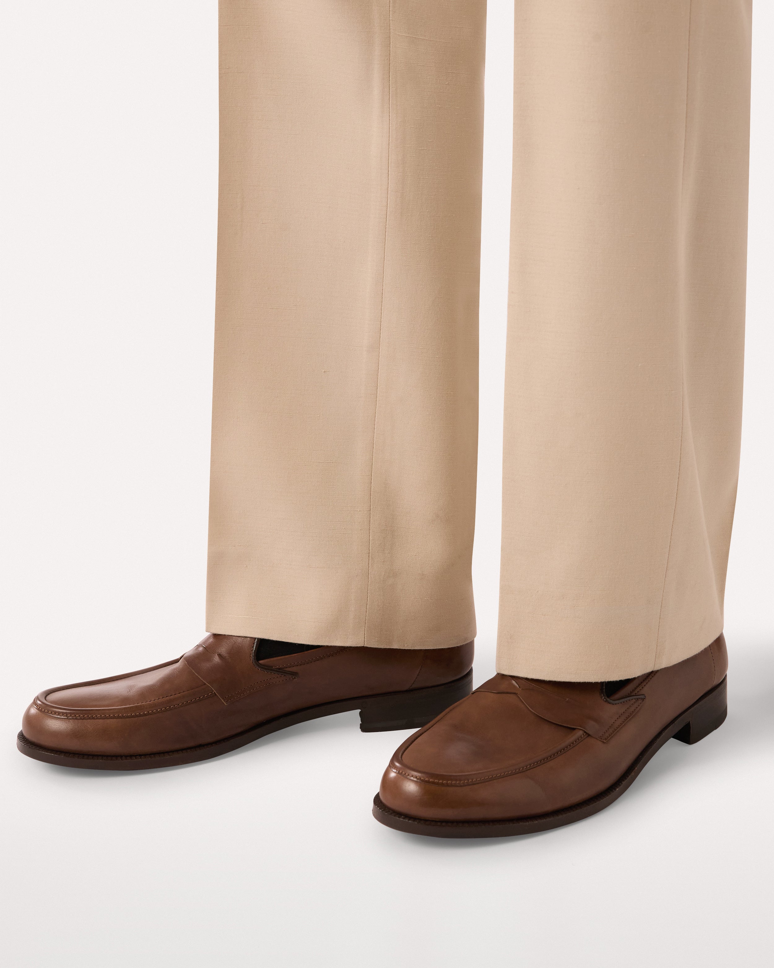 Tan calfskin college loafer BROWN Lardini 4