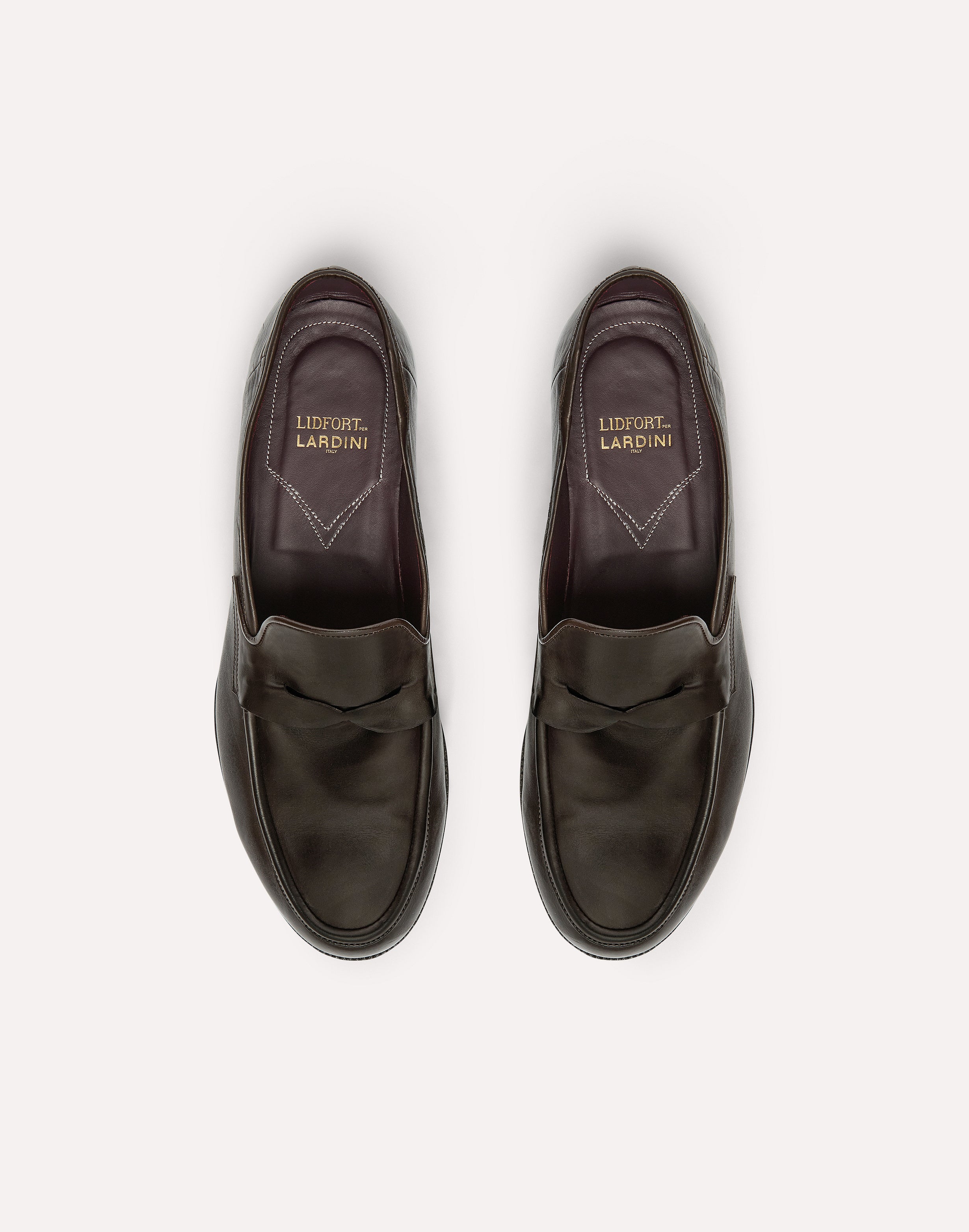 Mocassin college en veau marron BROWN Lardini 3