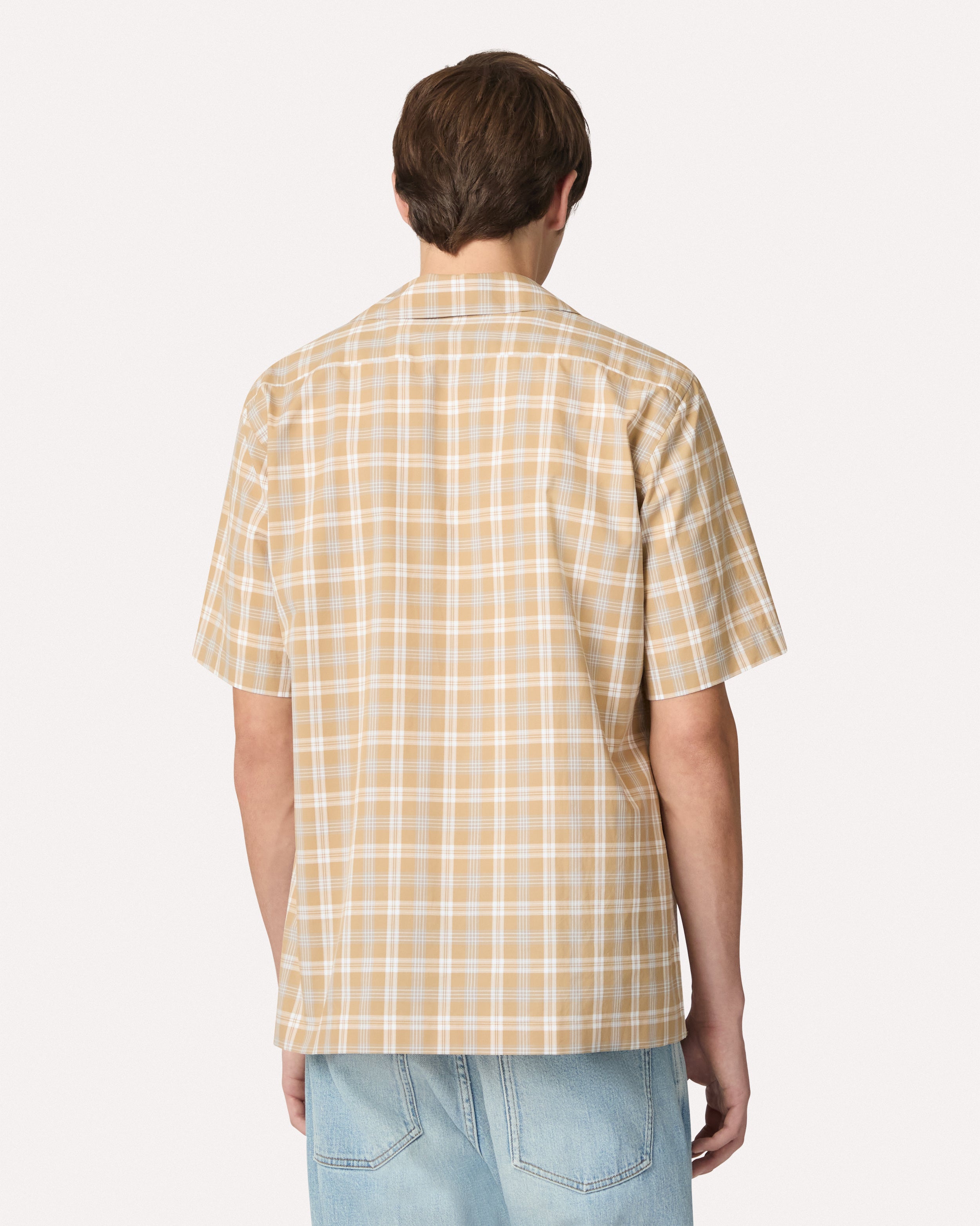 Camel check shirt CAMEL/WHITE/GREY Lardini 5