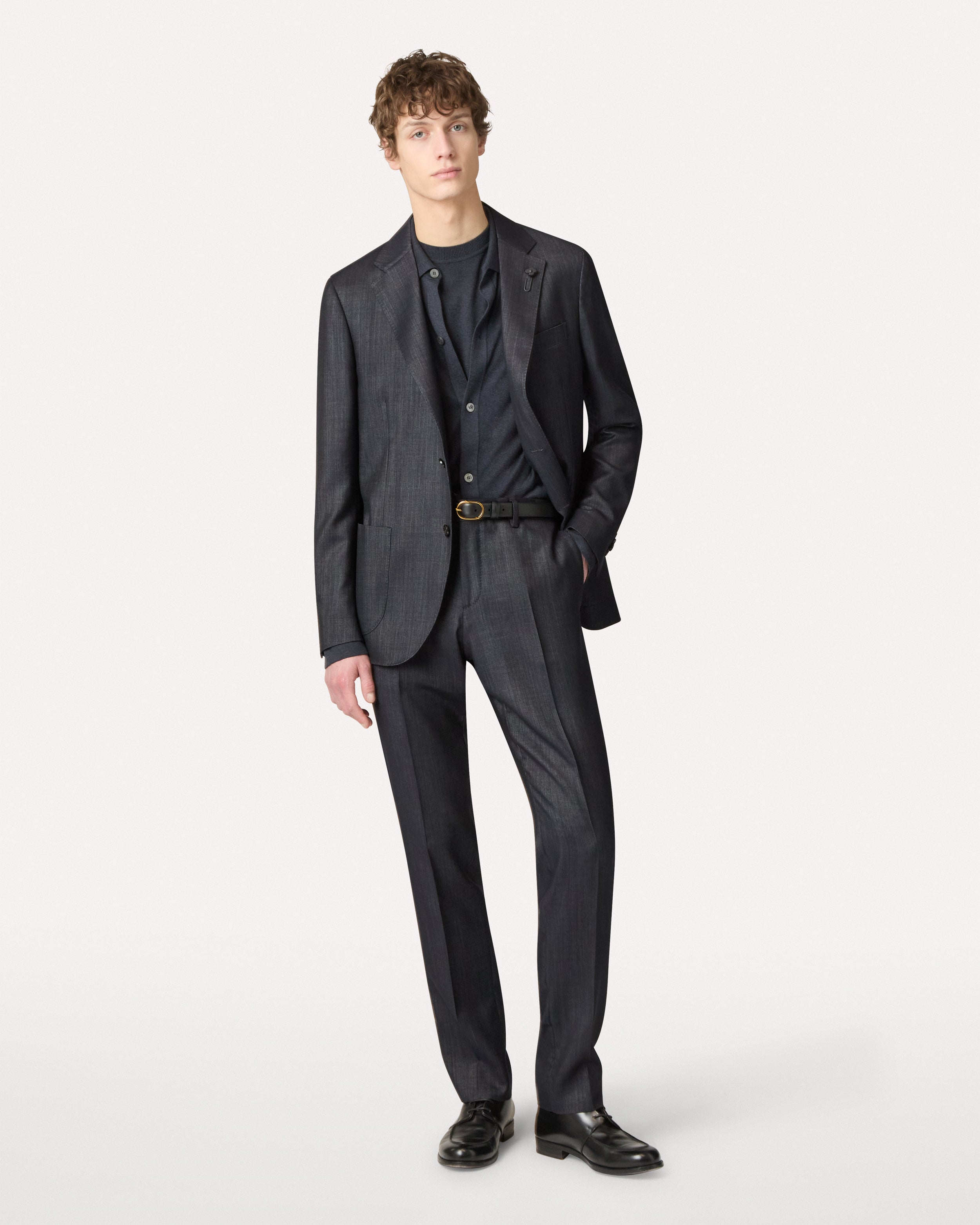 Blue denim silk knit shirt DENIM/BLUE Lardini 2