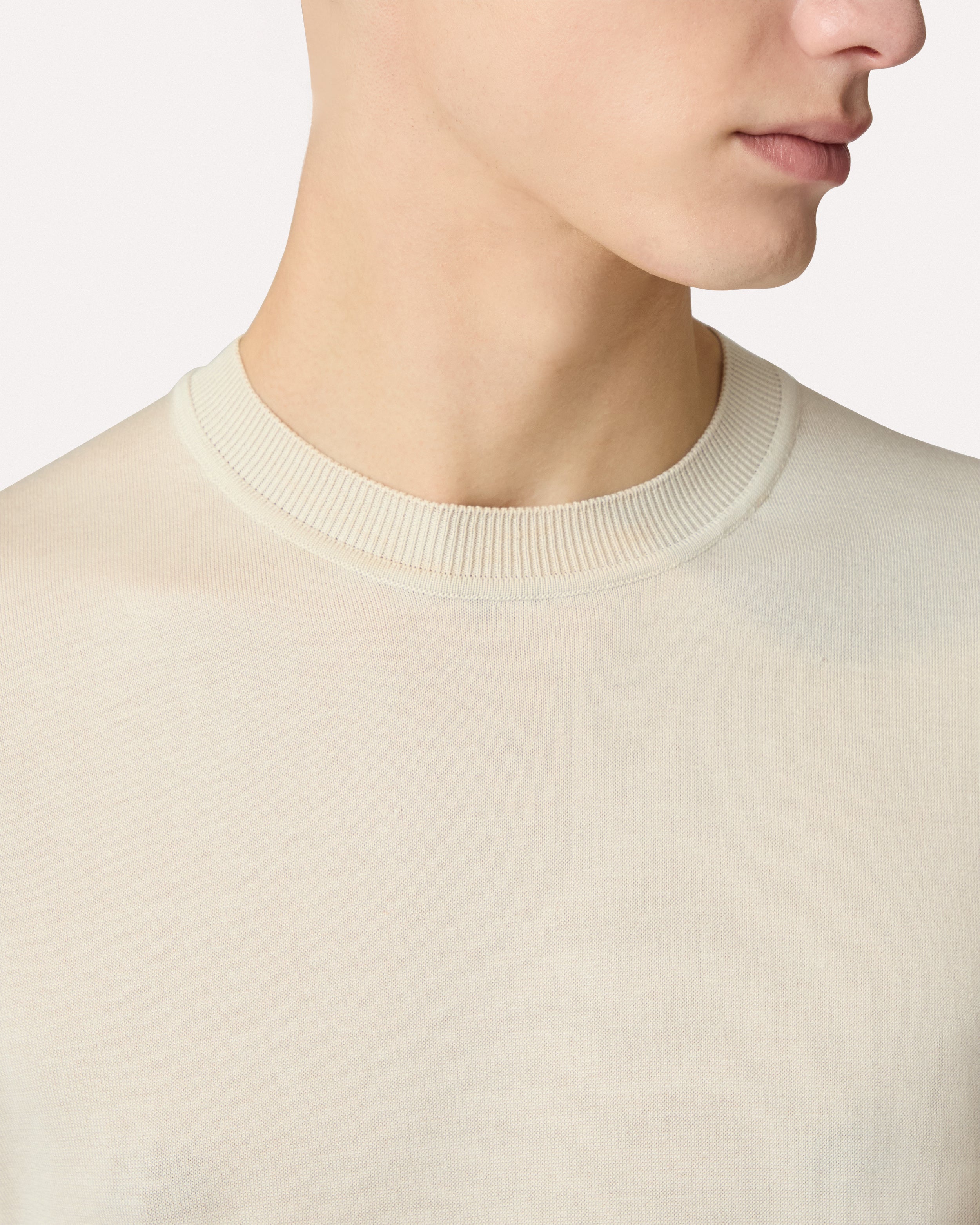 Cream silk T-shirt CREAM Lardini 4