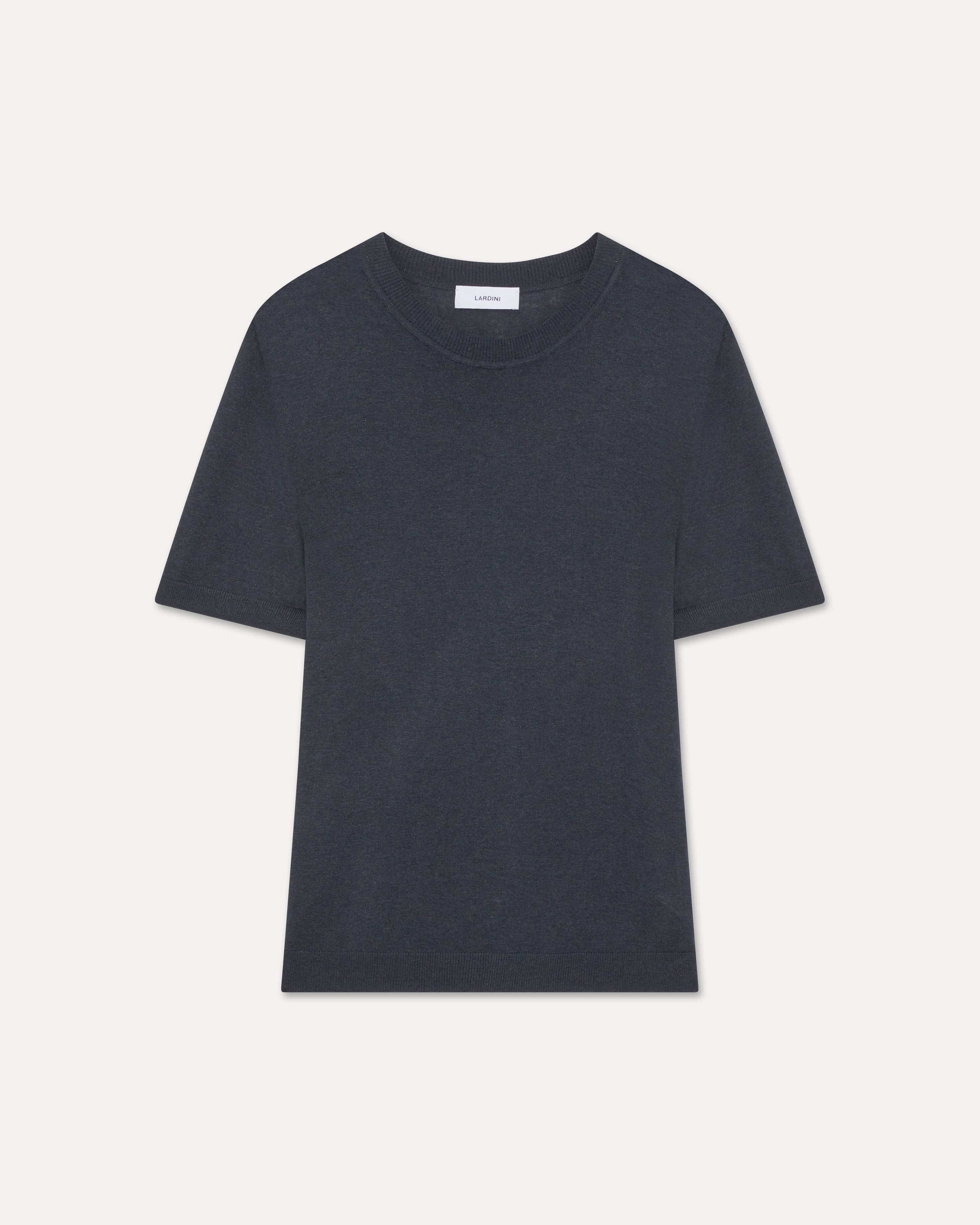 Blue denim silk T-shirt DENIM/BLUE Lardini 1
