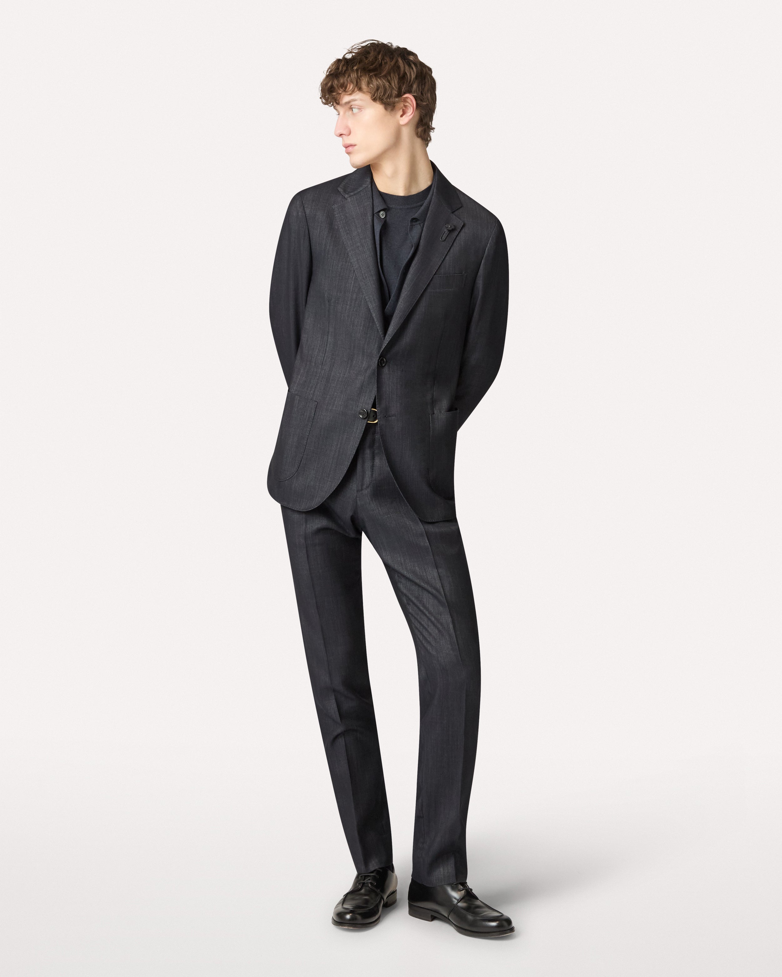 Blue denim silk T-shirt DENIM/BLUE Lardini 2