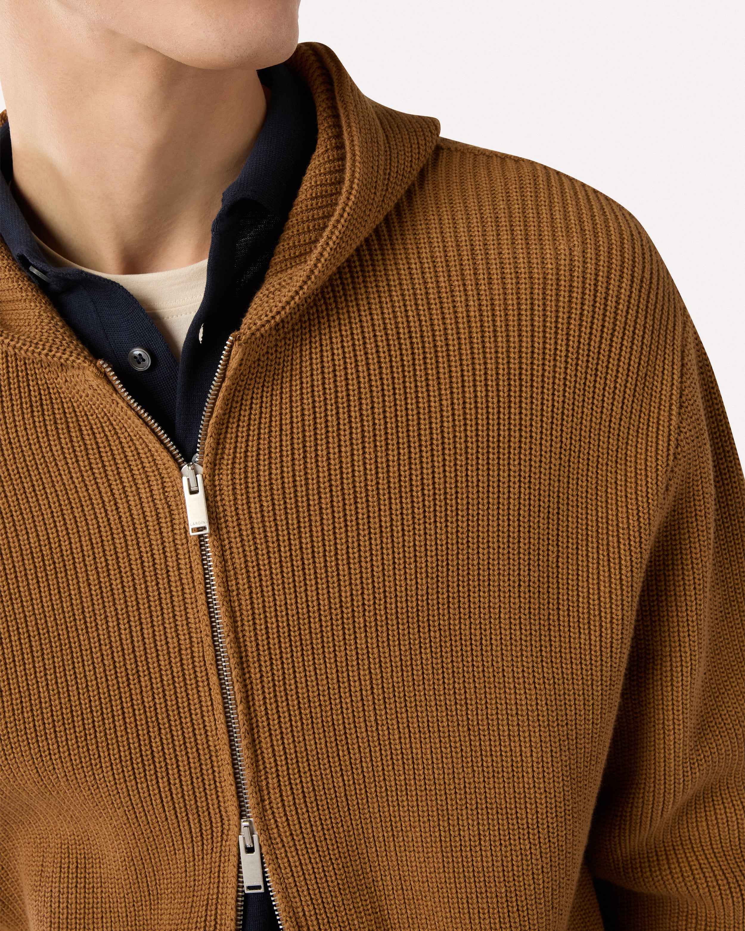Cardigan cammello CAMEL/RUST Lardini 3