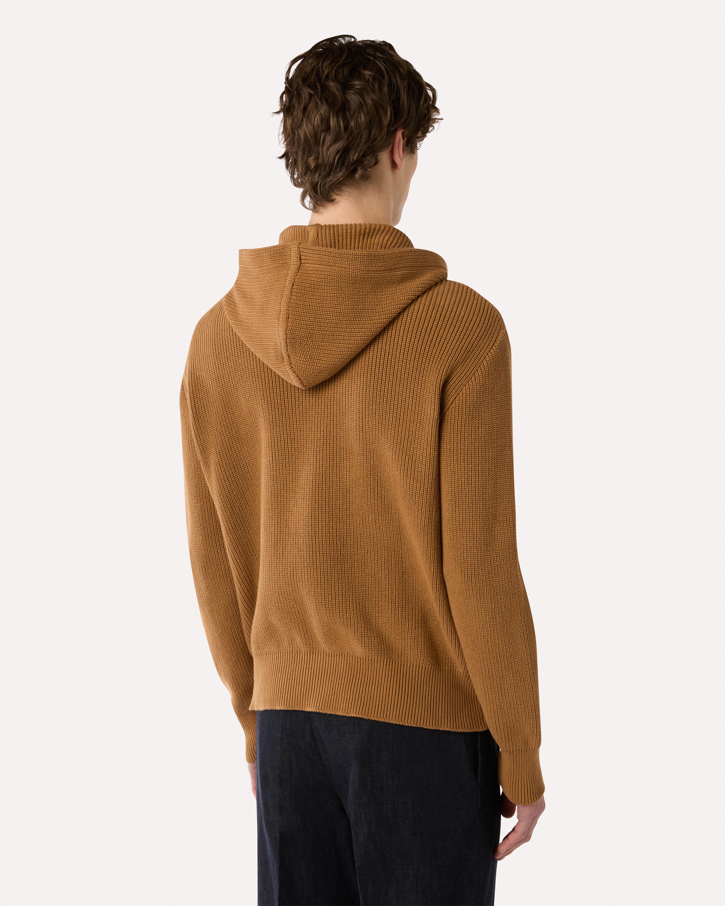 Camel cardigan, white, man | Lardini